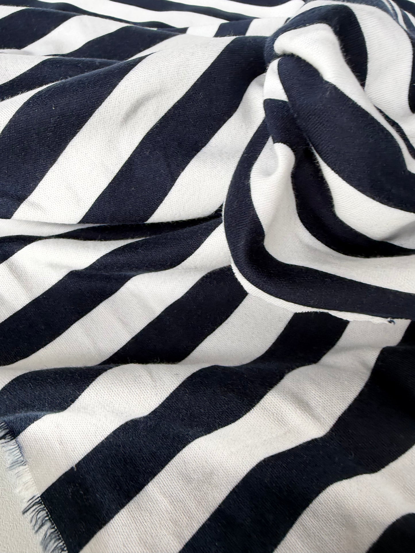 FREDO 027 cotton jersey navy/white stripes