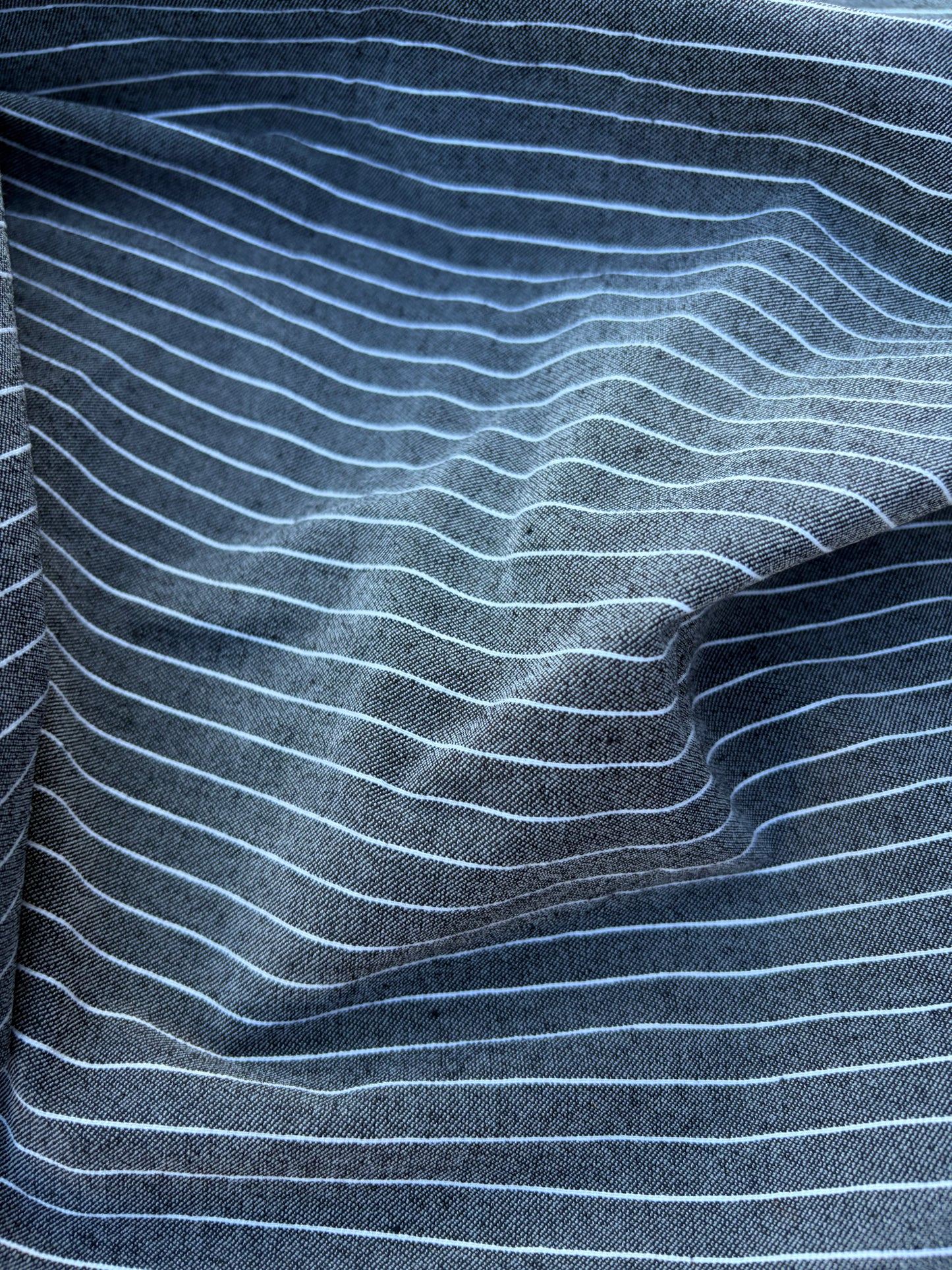 CHARLY 001 black/white pinstripe cotton stretch