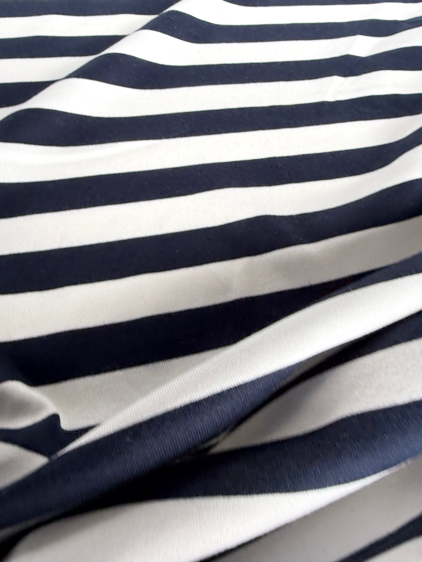 FREDO 027 cotton jersey navy/white stripes