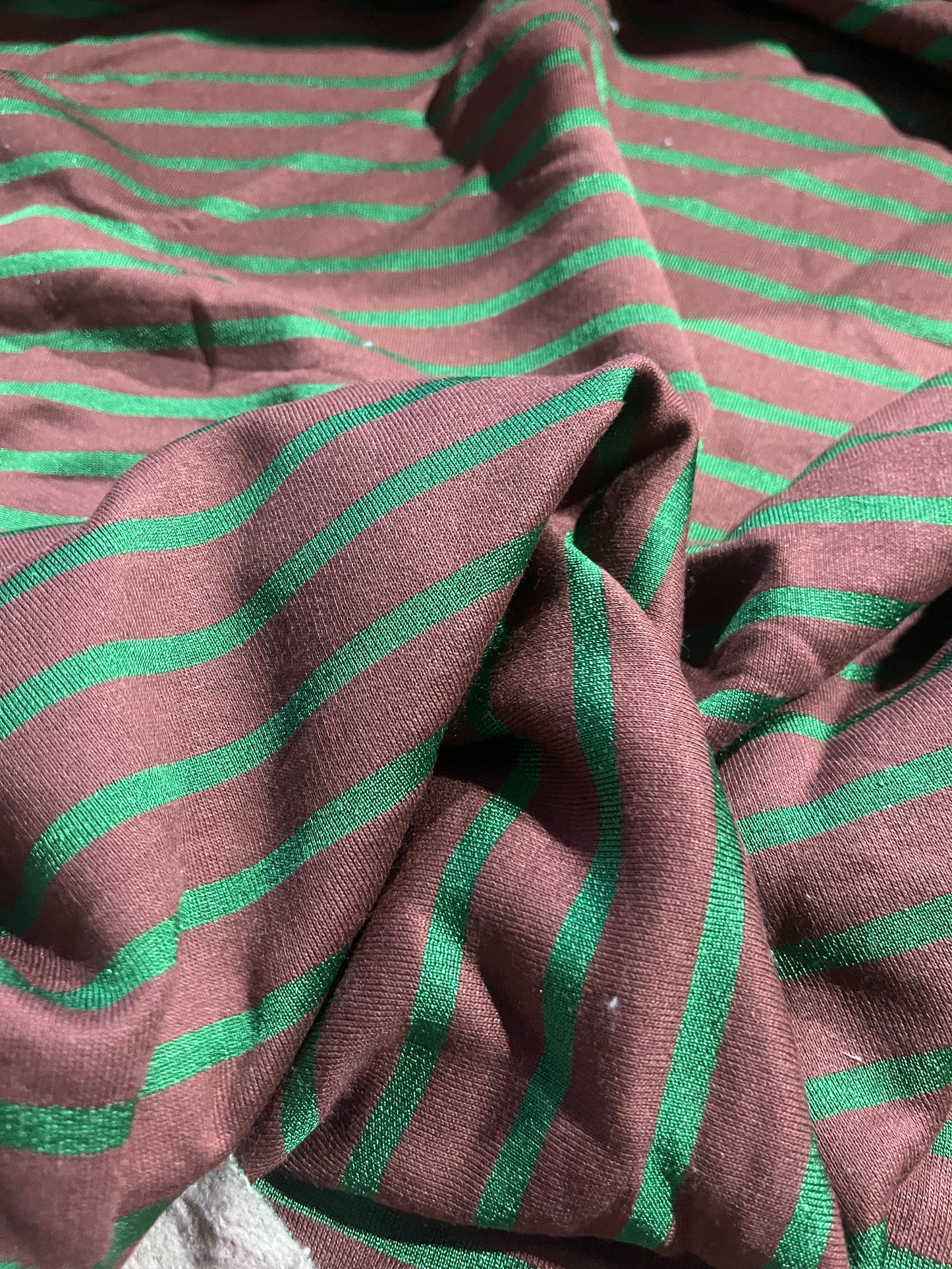 GLADYS 005 sweater stripes green/brown