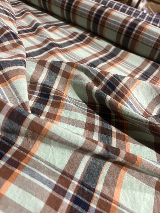 KEIRA 040 check cotton linnen