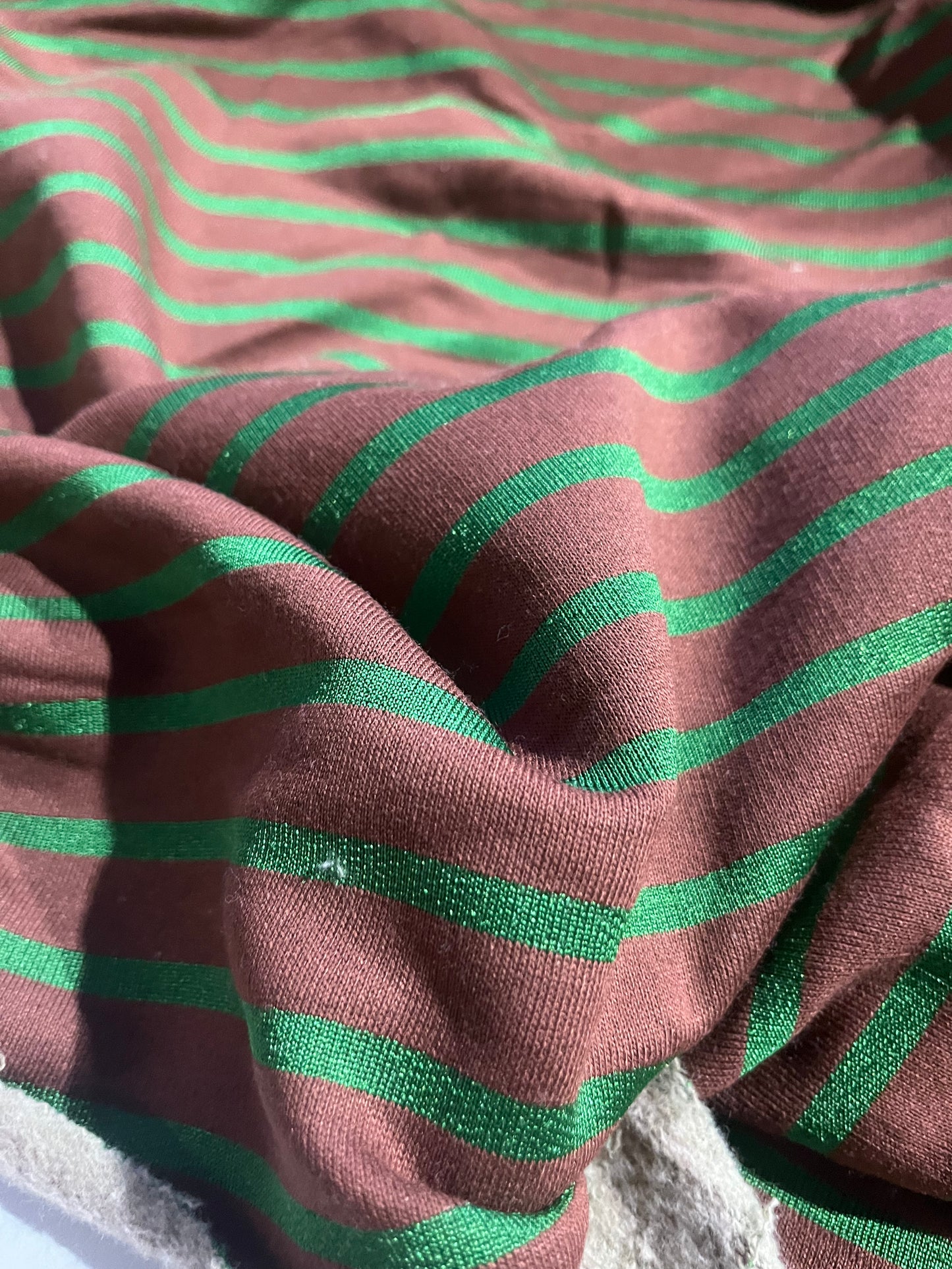 GLADYS 005 sweater stripes green/brown
