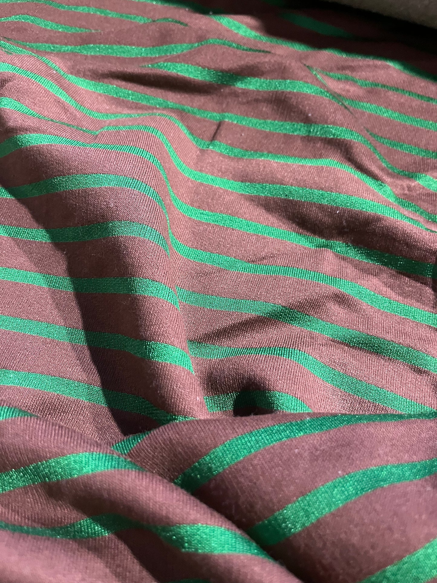 GLADYS 005 sweater stripes green/brown