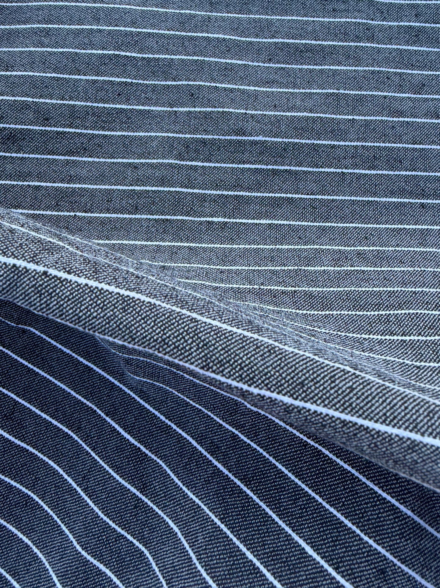 CHARLY 001 black/white pinstripe cotton stretch