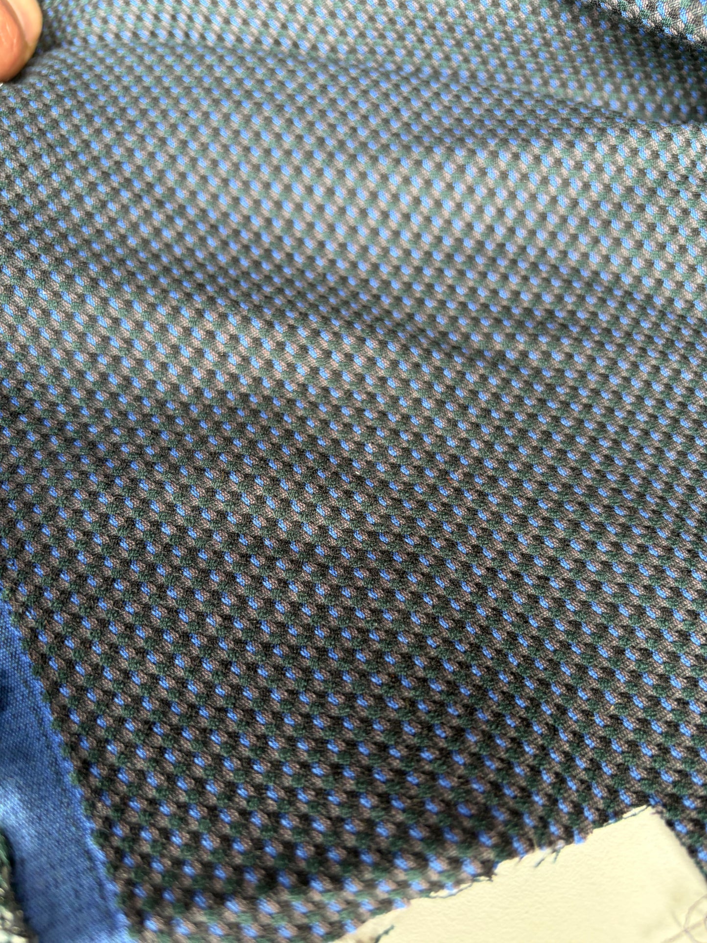 FREDO 028 cotton stretch jacquard navy/cobalt