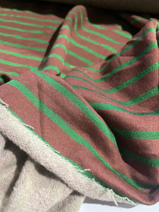 GLADYS 005 sweater stripes green/brown