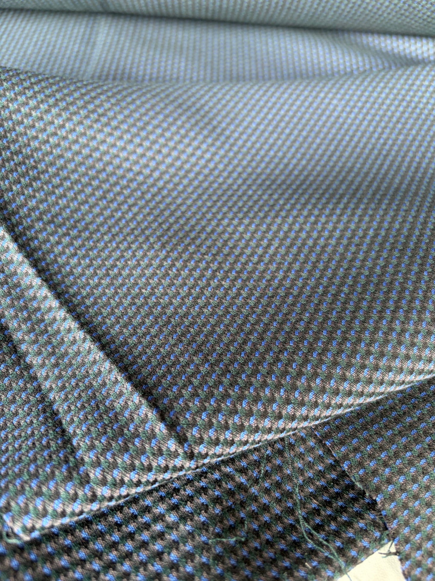 FREDO 028 cotton stretch jacquard navy/cobalt