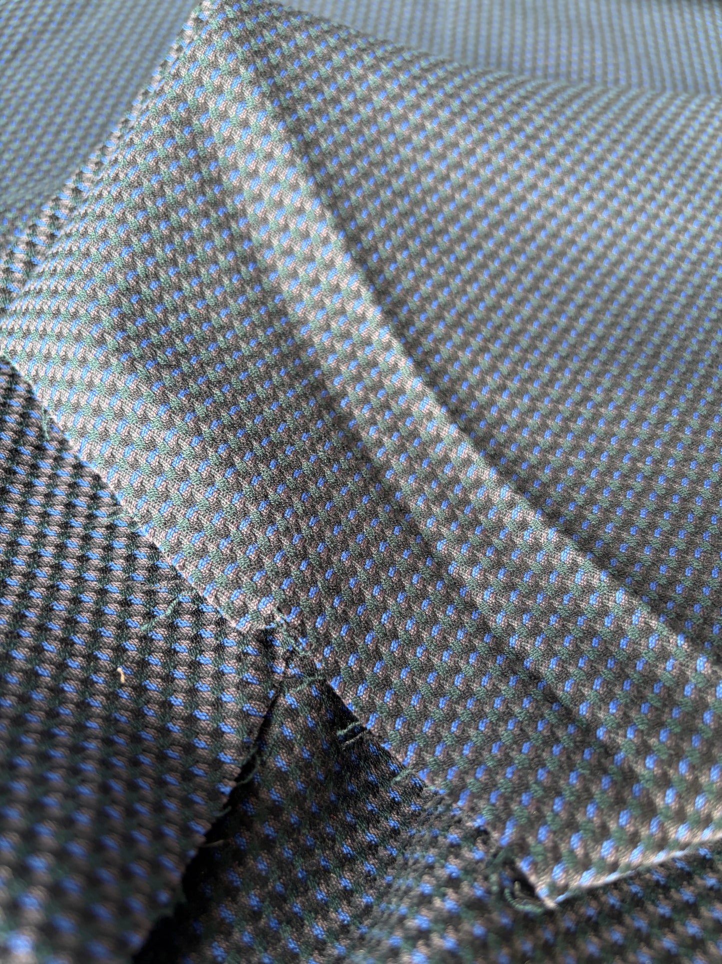 FREDO 028 cotton stretch jacquard navy/cobalt