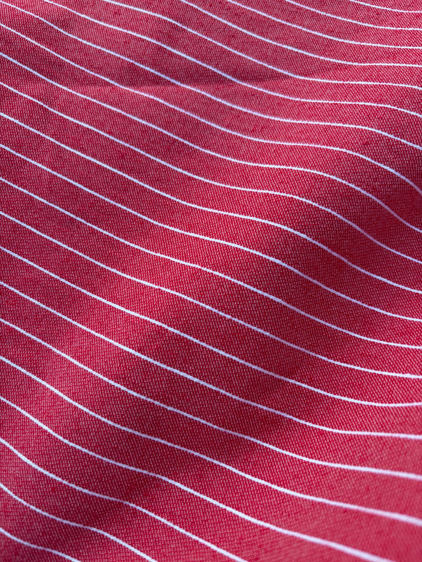 CHARLY 002 red/white pinstripe cotton stretch
