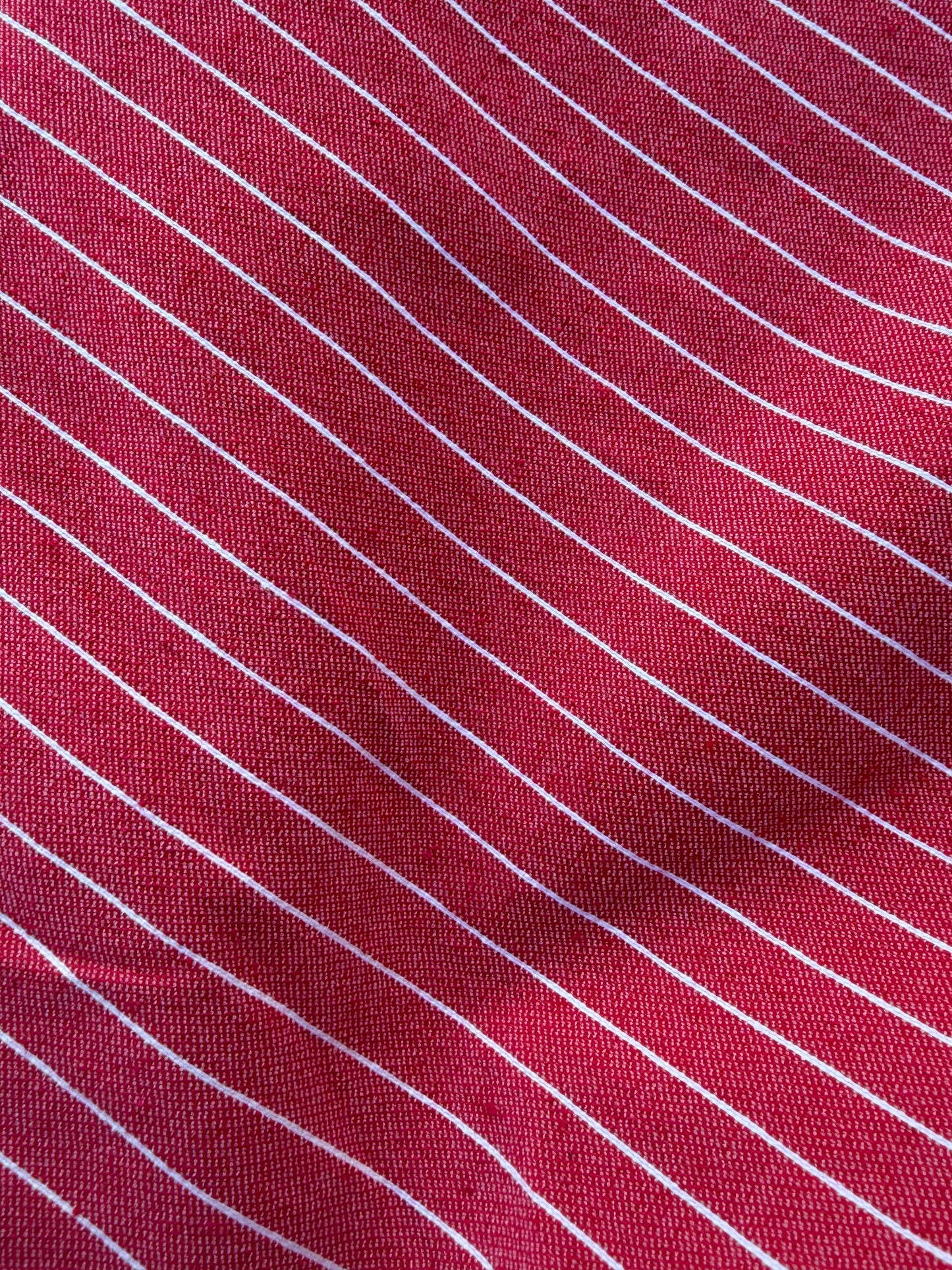 CHARLY 002 red/white pinstripe cotton stretch