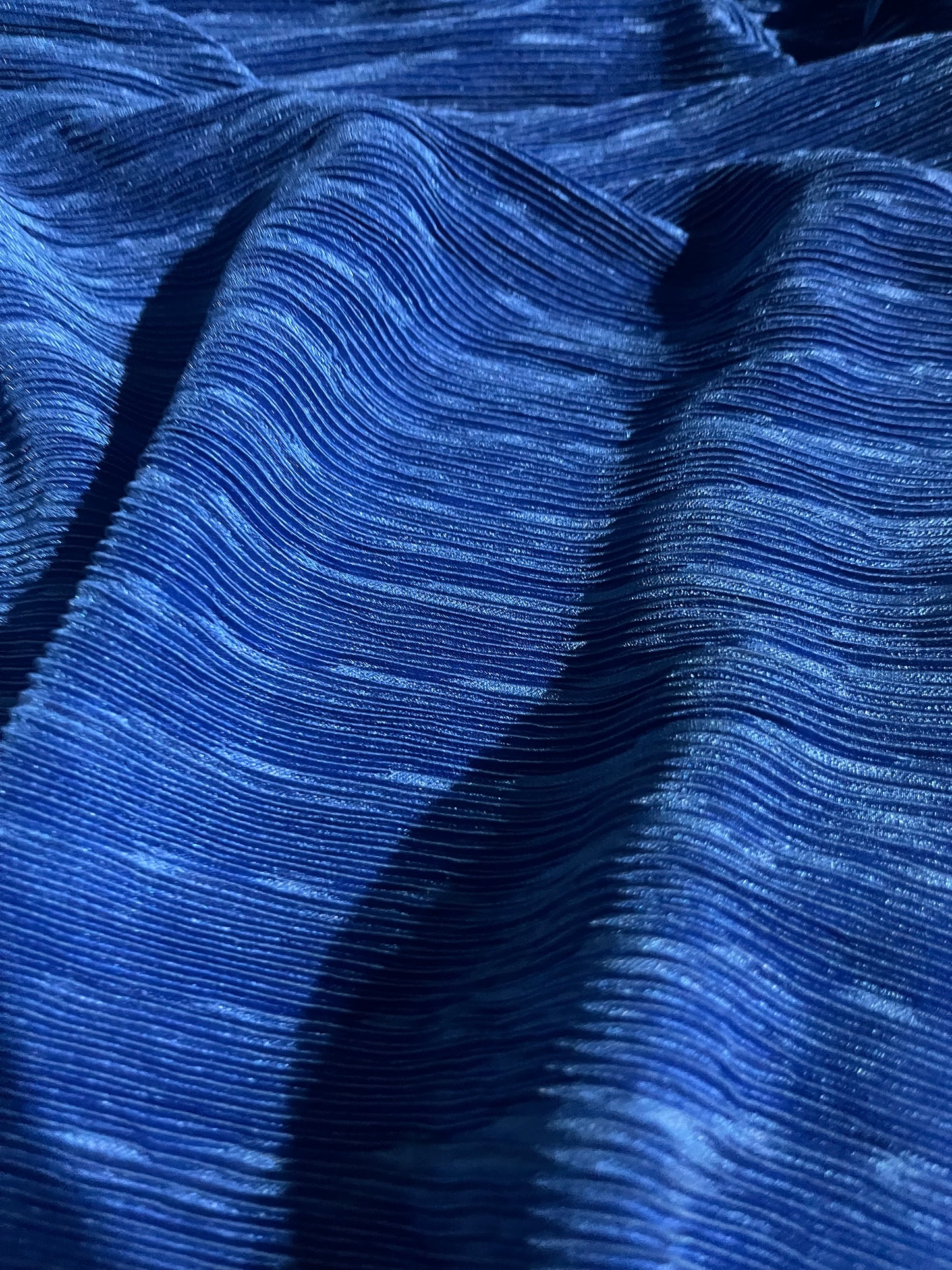 DAMIANO 007 pleated satin cobalt blue