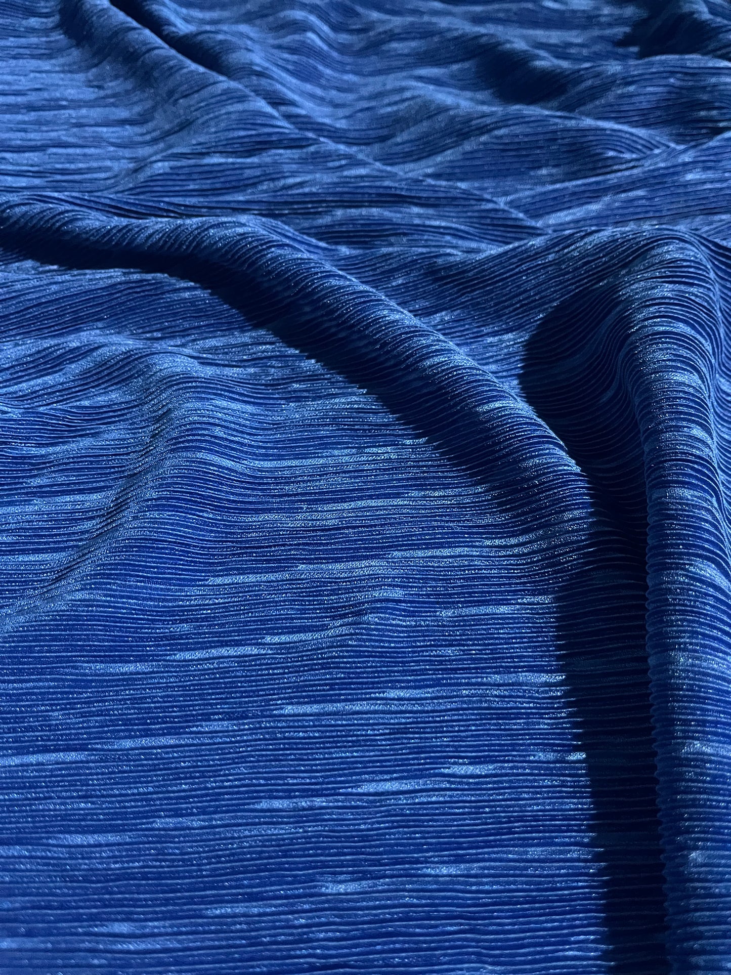 DAMIANO 007 pleated satin cobalt blue