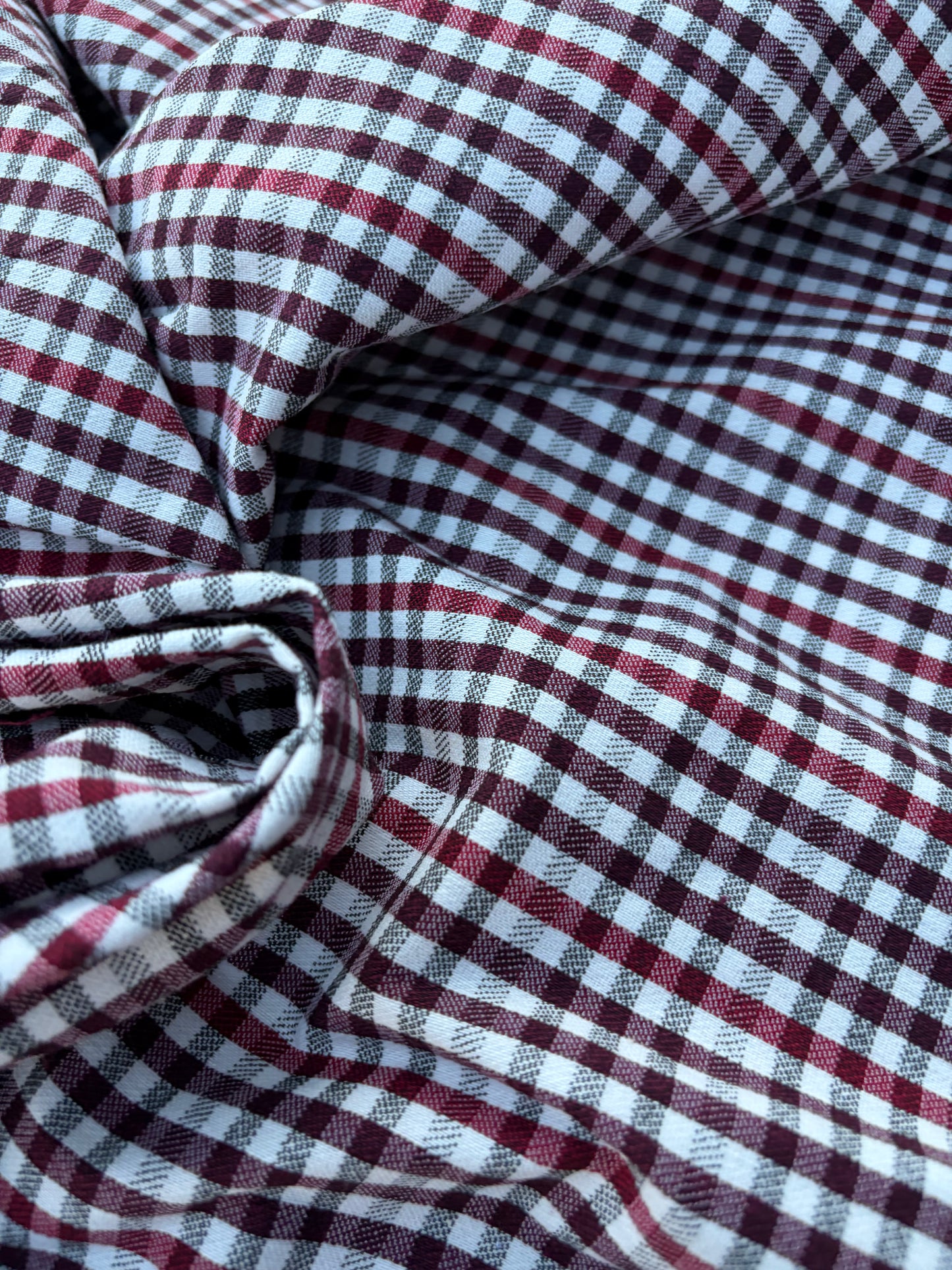 CHARLY 004 red/black checkered cotton stretch