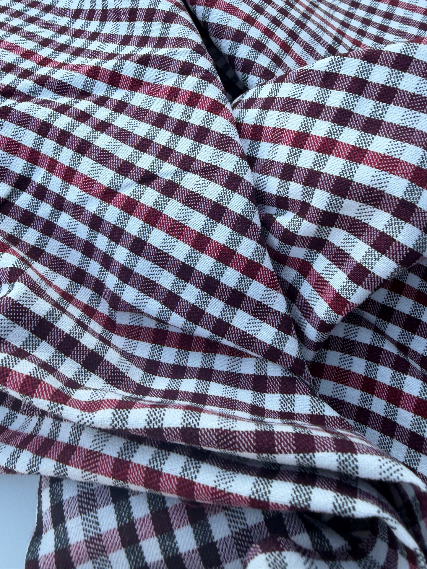 CHARLY 004 red/black checkered cotton stretch