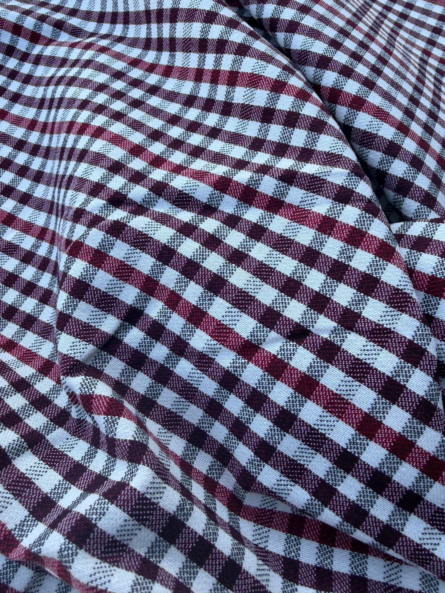 CHARLY 004 red/black checkered cotton stretch