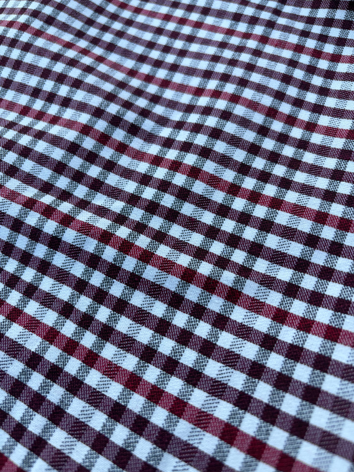 CHARLY 004 red/black checkered cotton stretch