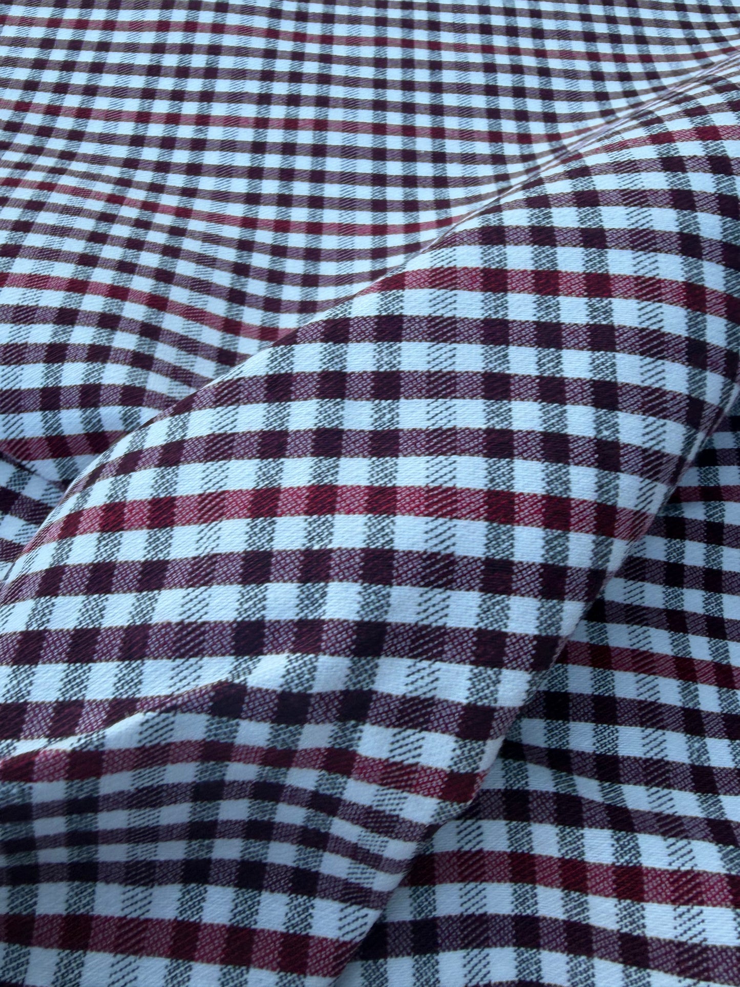 CHARLY 004 red/black checkered cotton stretch
