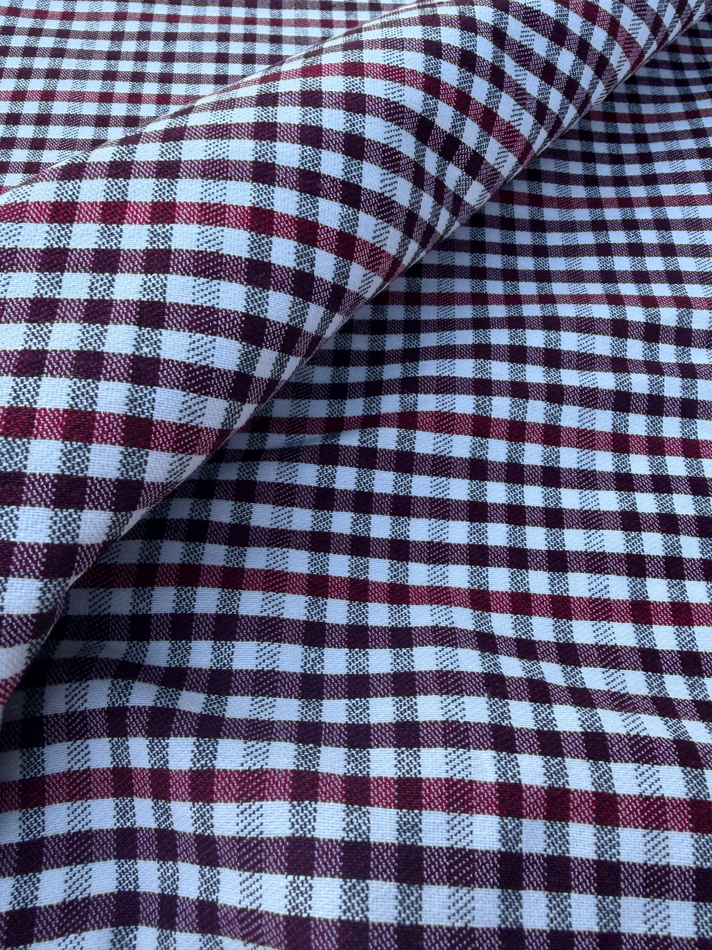 CHARLY 004 red/black checkered cotton stretch