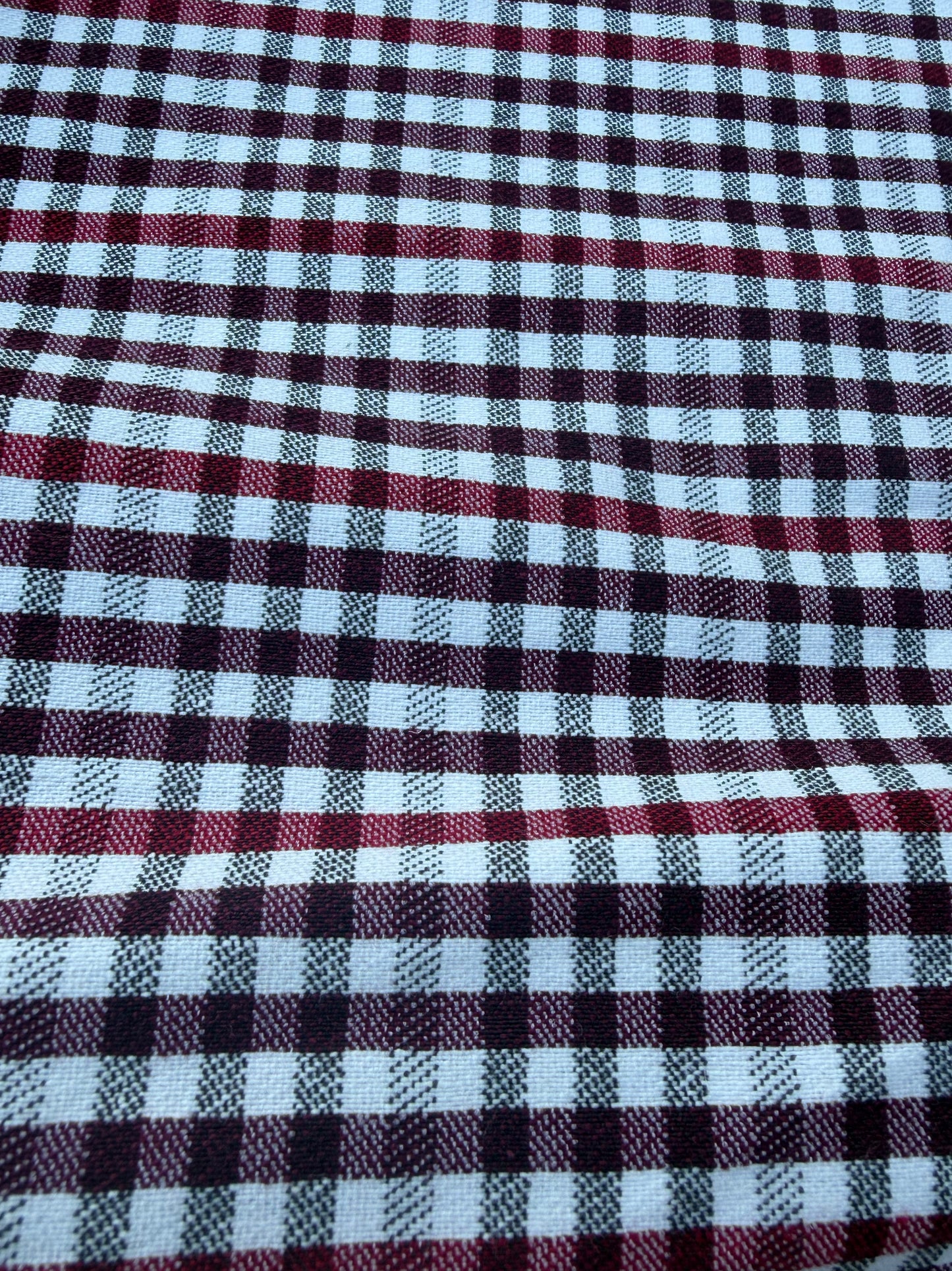 CHARLY 004 red/black checkered cotton stretch