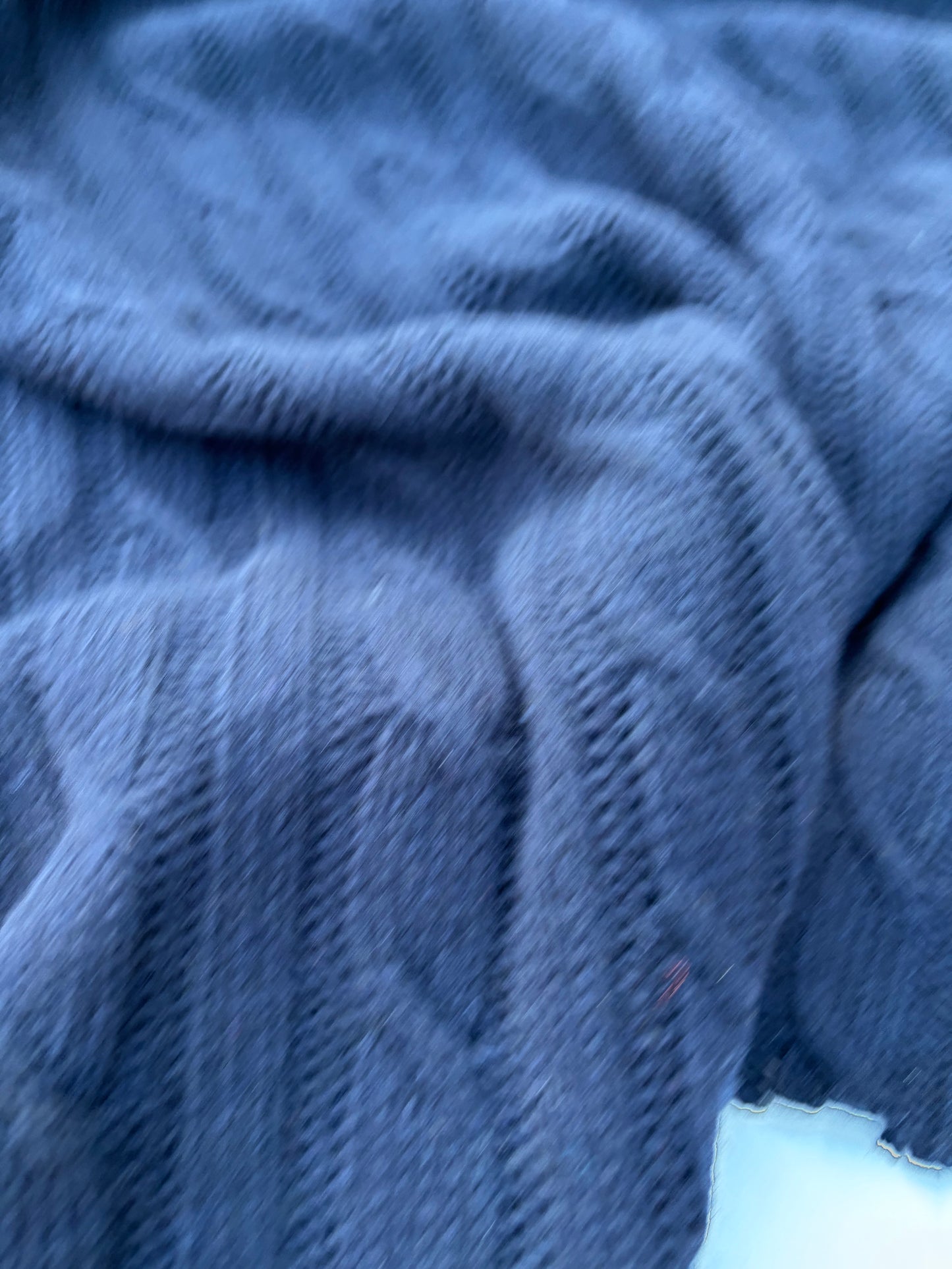 CHARLY 006 navy knitted cable cotton/wool