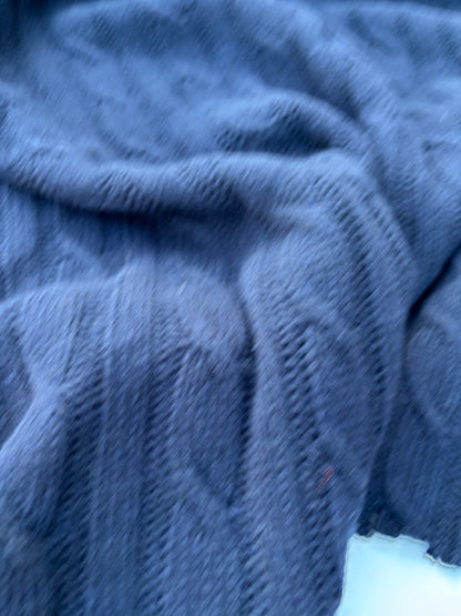 CHARLY 006 navy knitted cable cotton/wool
