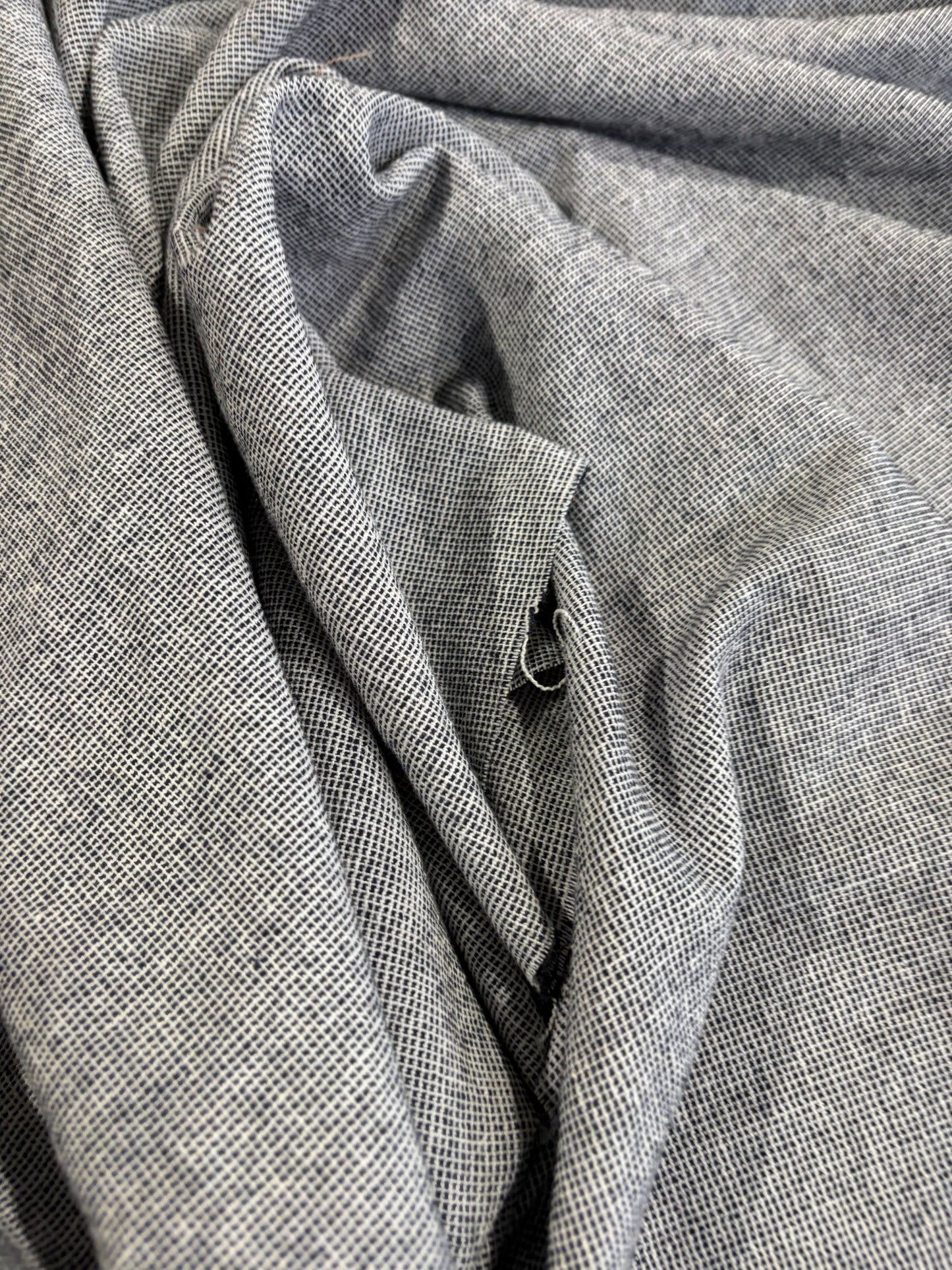 FREDO 030 yarndyed linnen/cotton grey chiné