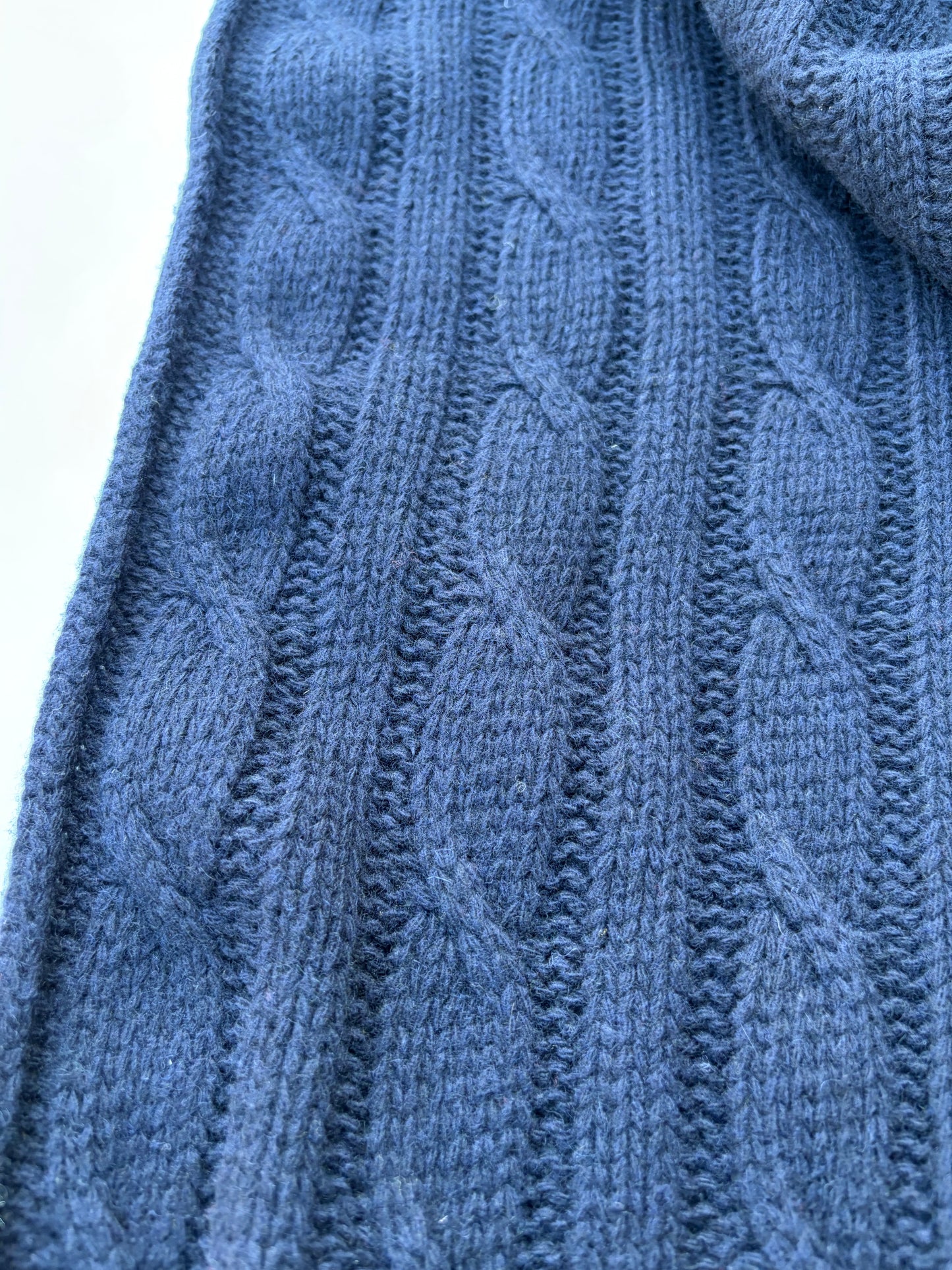 CHARLY 006 navy knitted cable cotton/wool