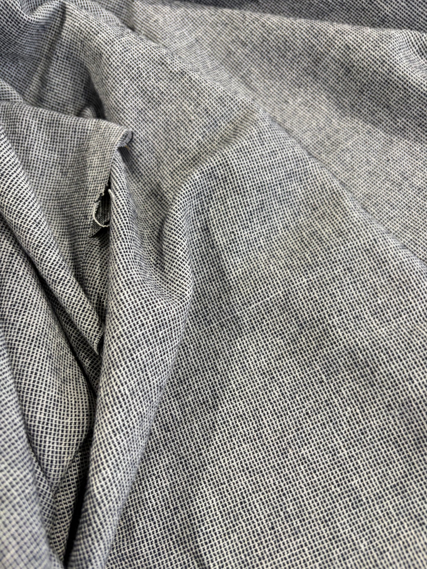 FREDO 030 yarndyed linnen/cotton grey chiné