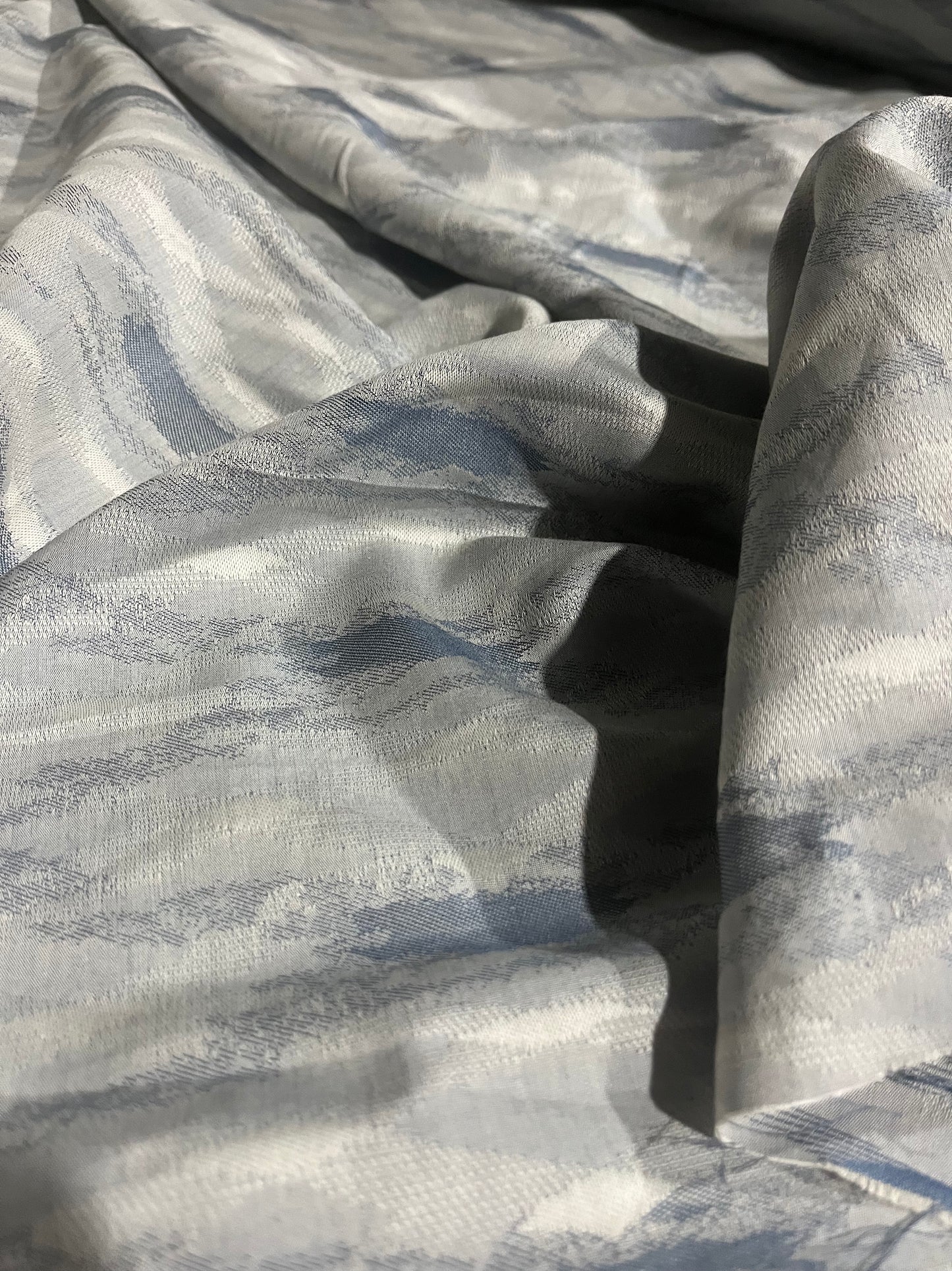 YVETTE 001 cotton jacquard blue clouds