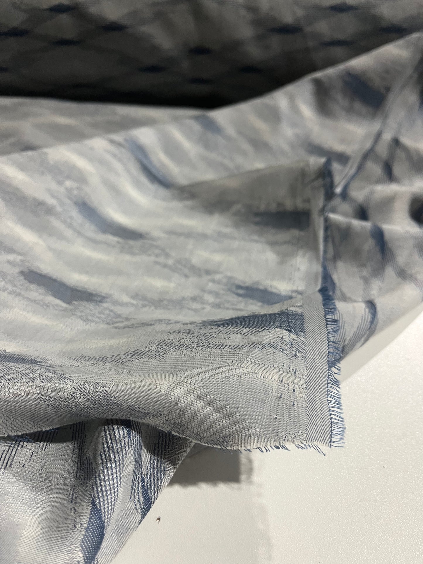 YVETTE 001 cotton jacquard blue clouds