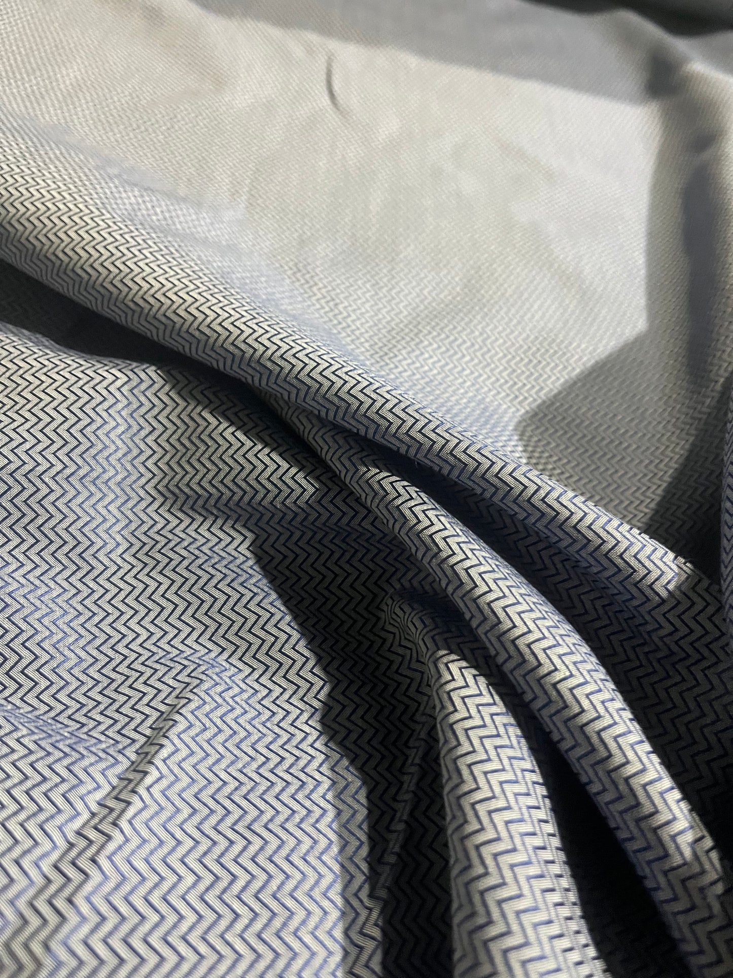 YVETTE 002 cotton jacquard blue chevron