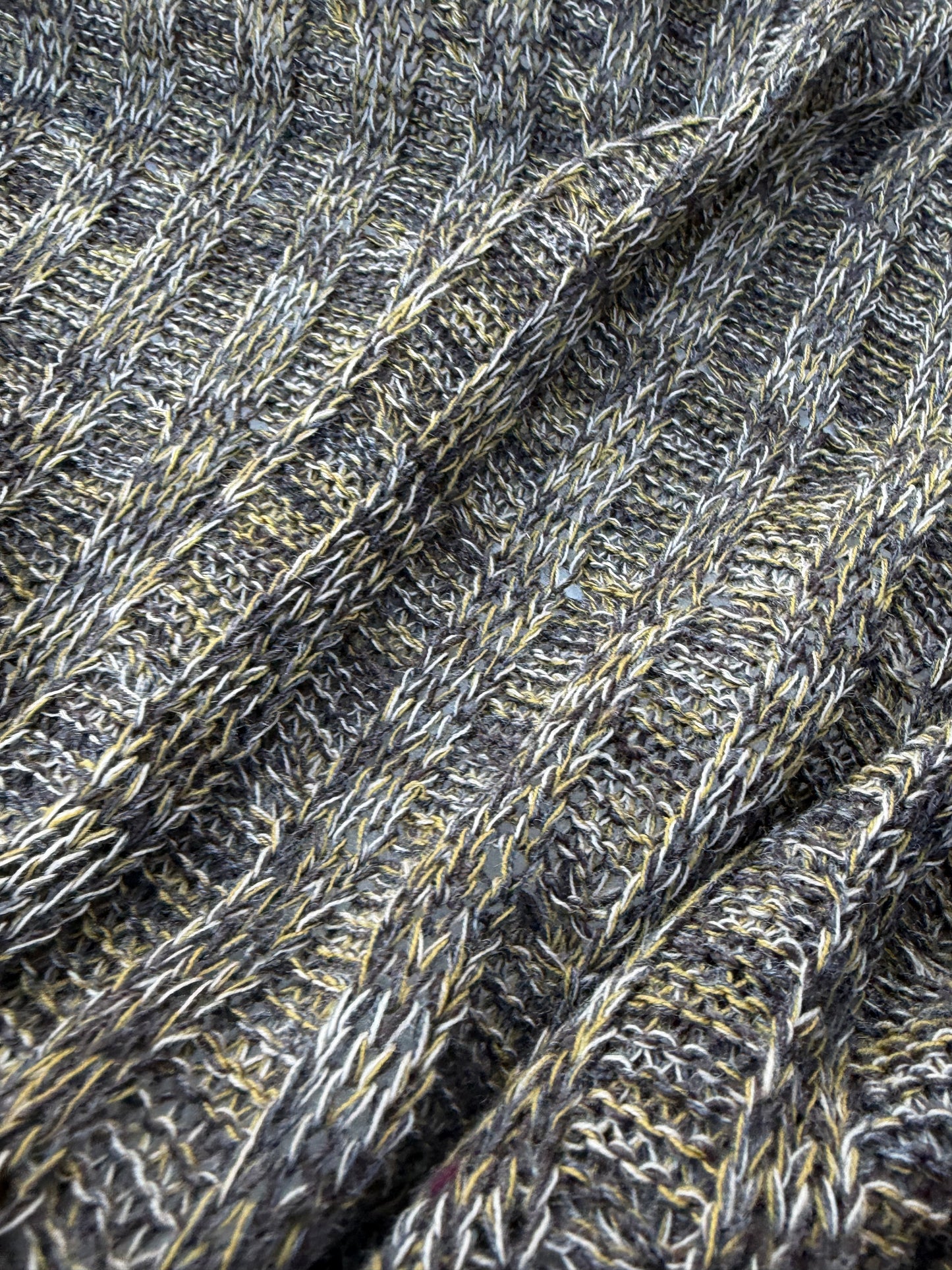 CHARLY 008 khaky/brown mélange knitted cable cotton/wool