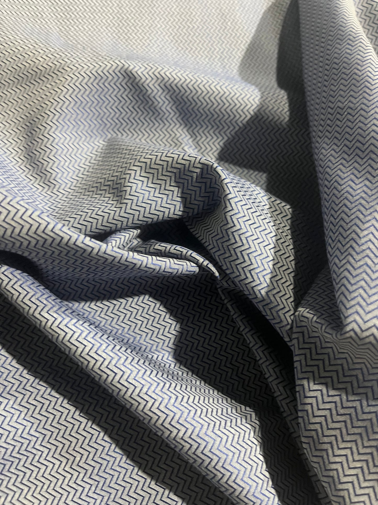 YVETTE 002 cotton jacquard blue chevron