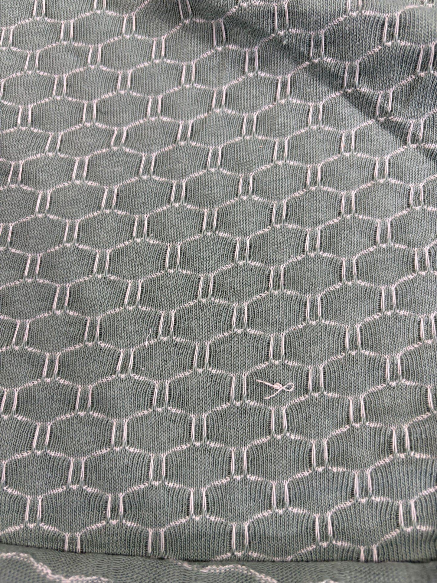 FREDO 034 cotton jersey jacquard sage green