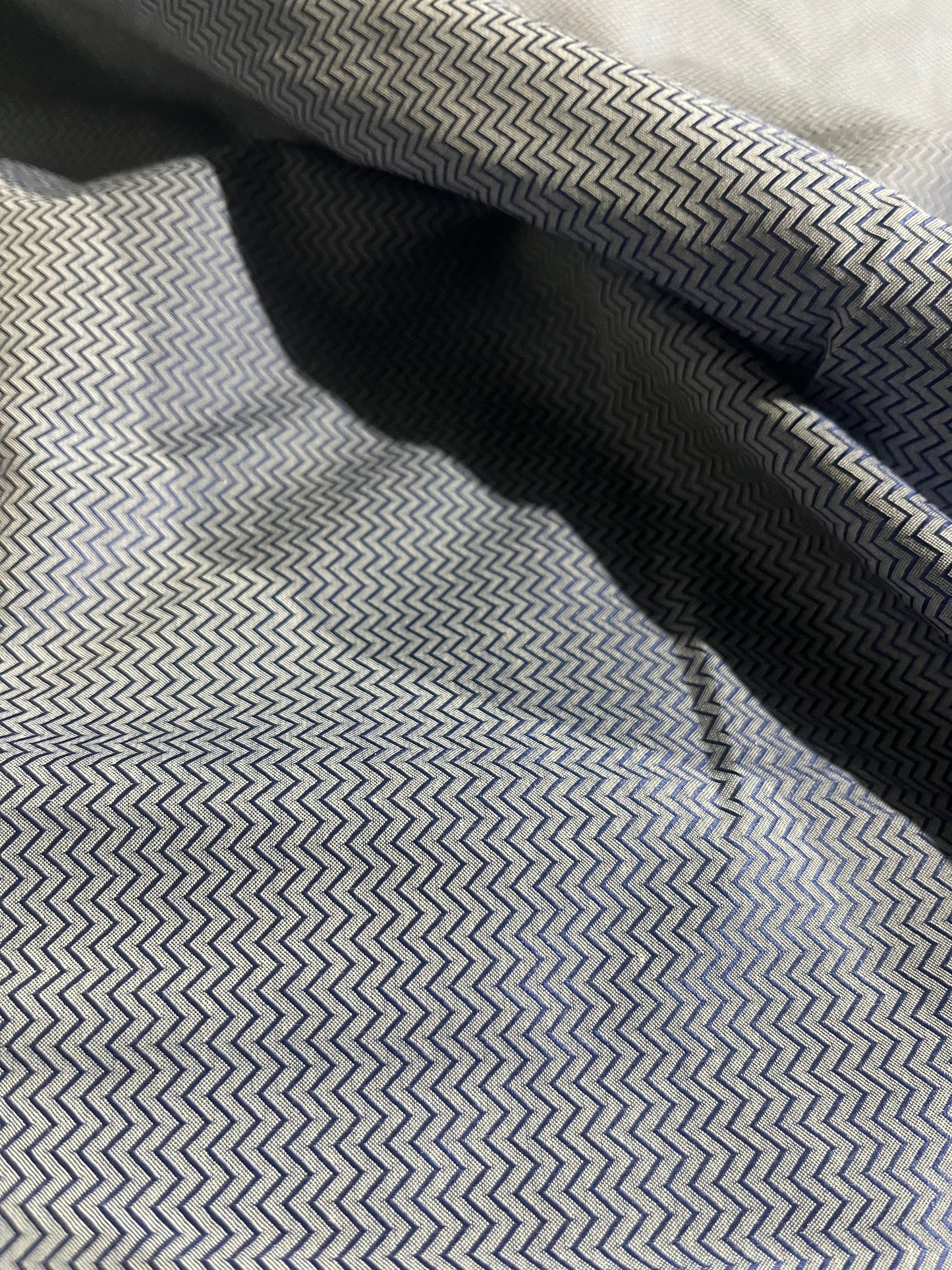 YVETTE 002 cotton jacquard blue chevron