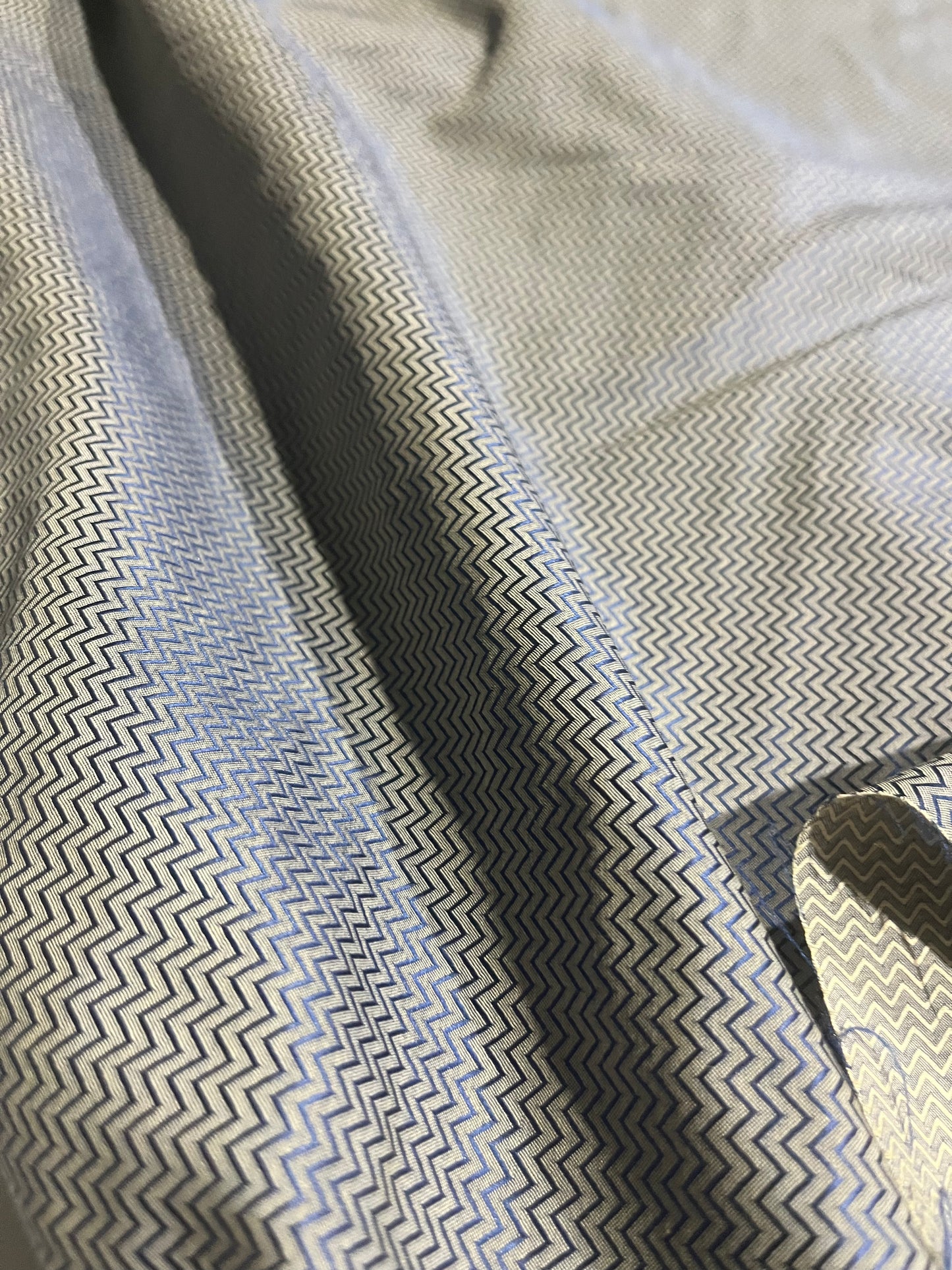 YVETTE 005 cotton jacquard blue/sand chevron