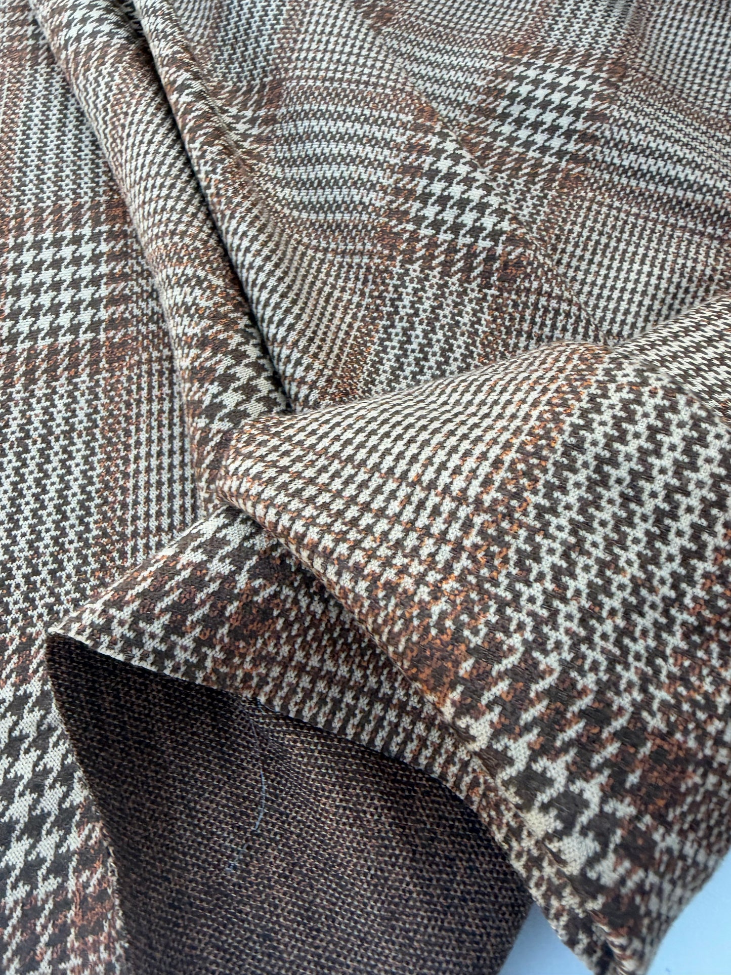 CHARLY 011 checkered brushed  heavy jersey jacquard
