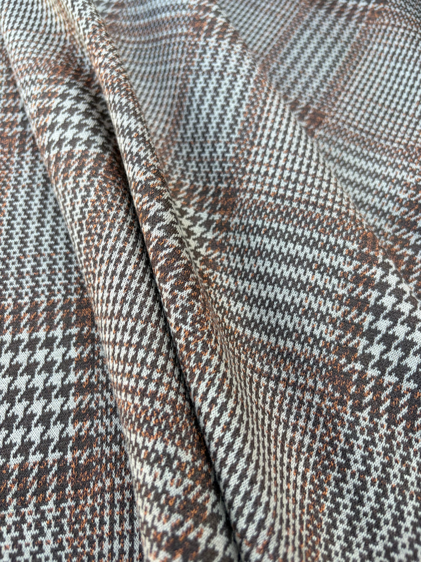CHARLY 011 checkered brushed  heavy jersey jacquard
