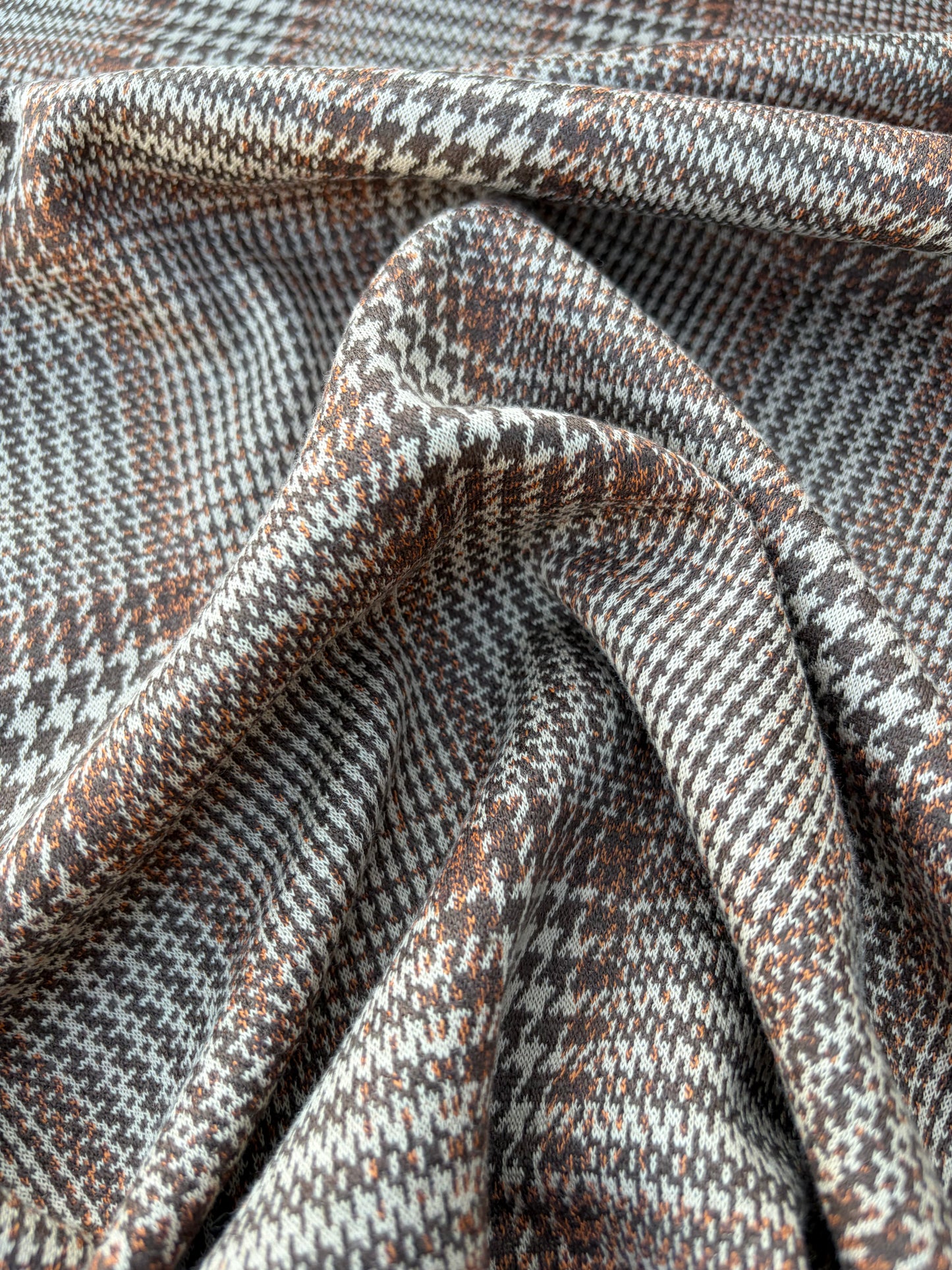 CHARLY 011 checkered brushed  heavy jersey jacquard