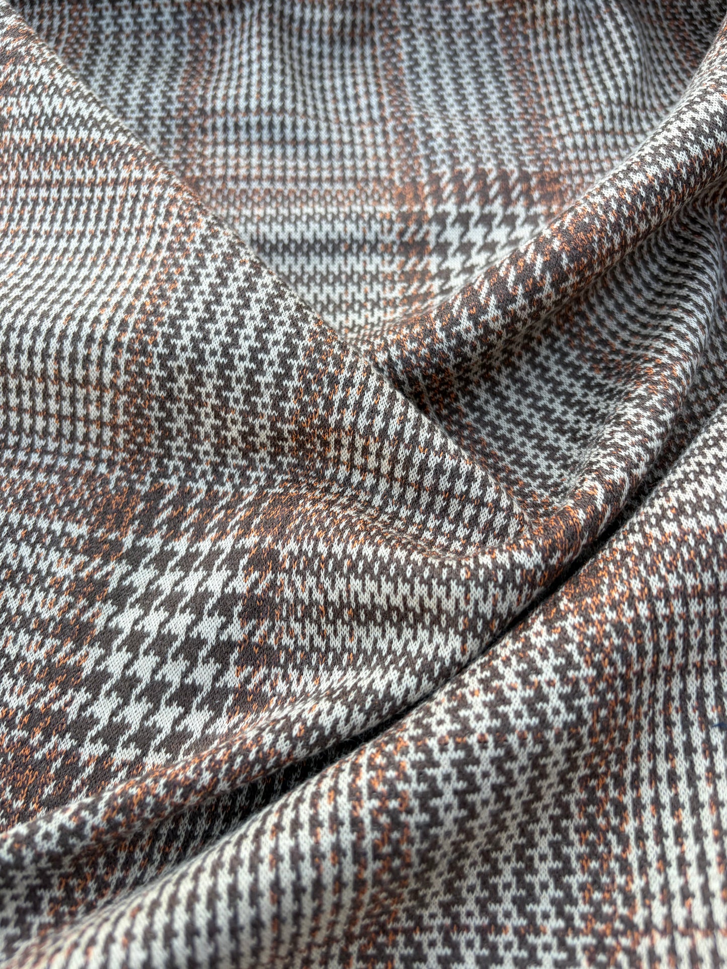 CHARLY 011 checkered brushed  heavy jersey jacquard