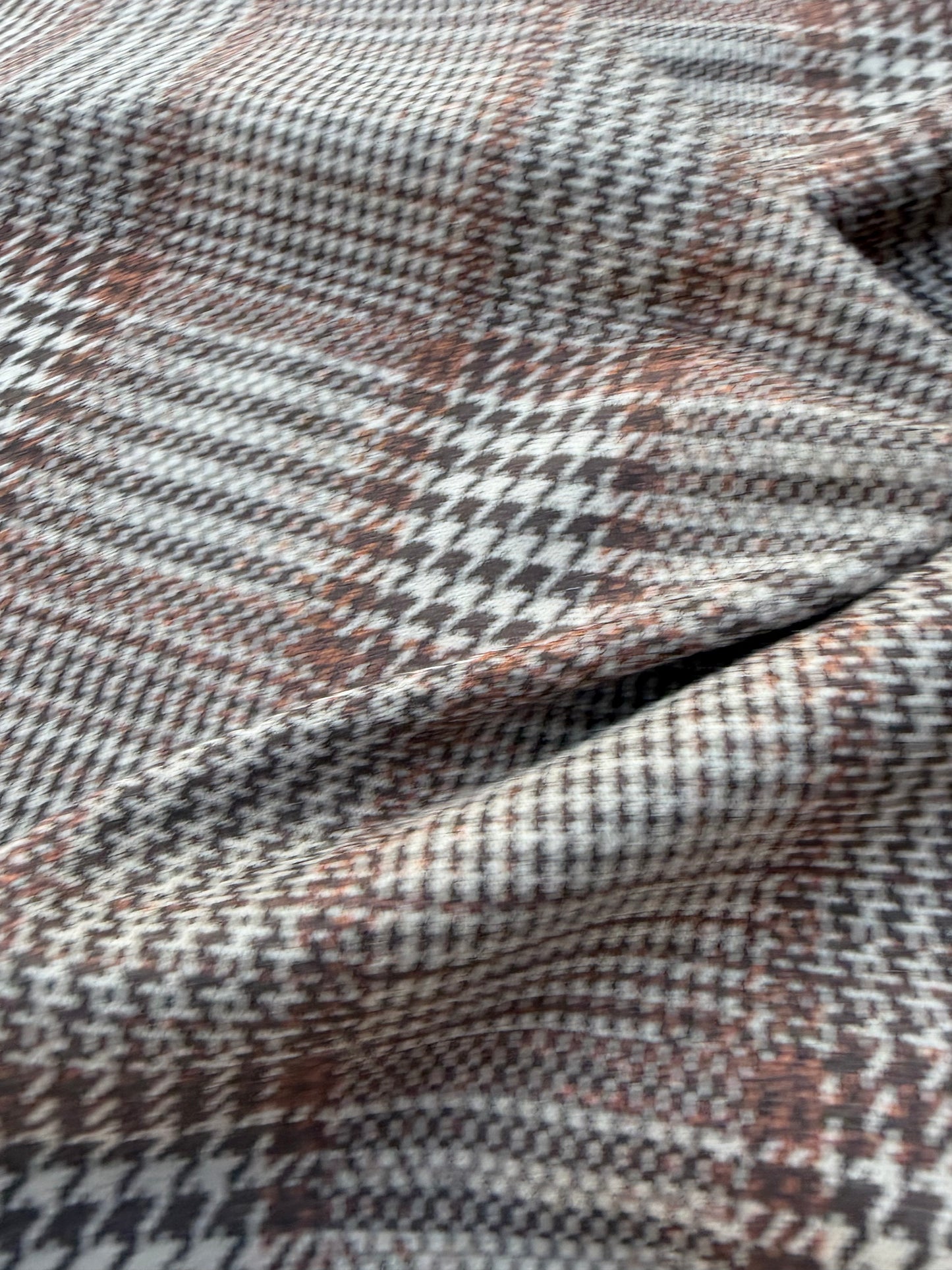 CHARLY 011 checkered brushed  heavy jersey jacquard
