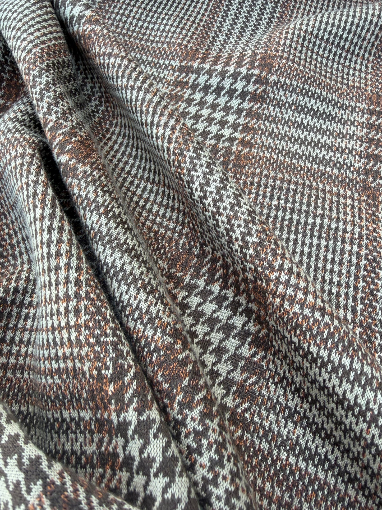 CHARLY 011 checkered brushed  heavy jersey jacquard