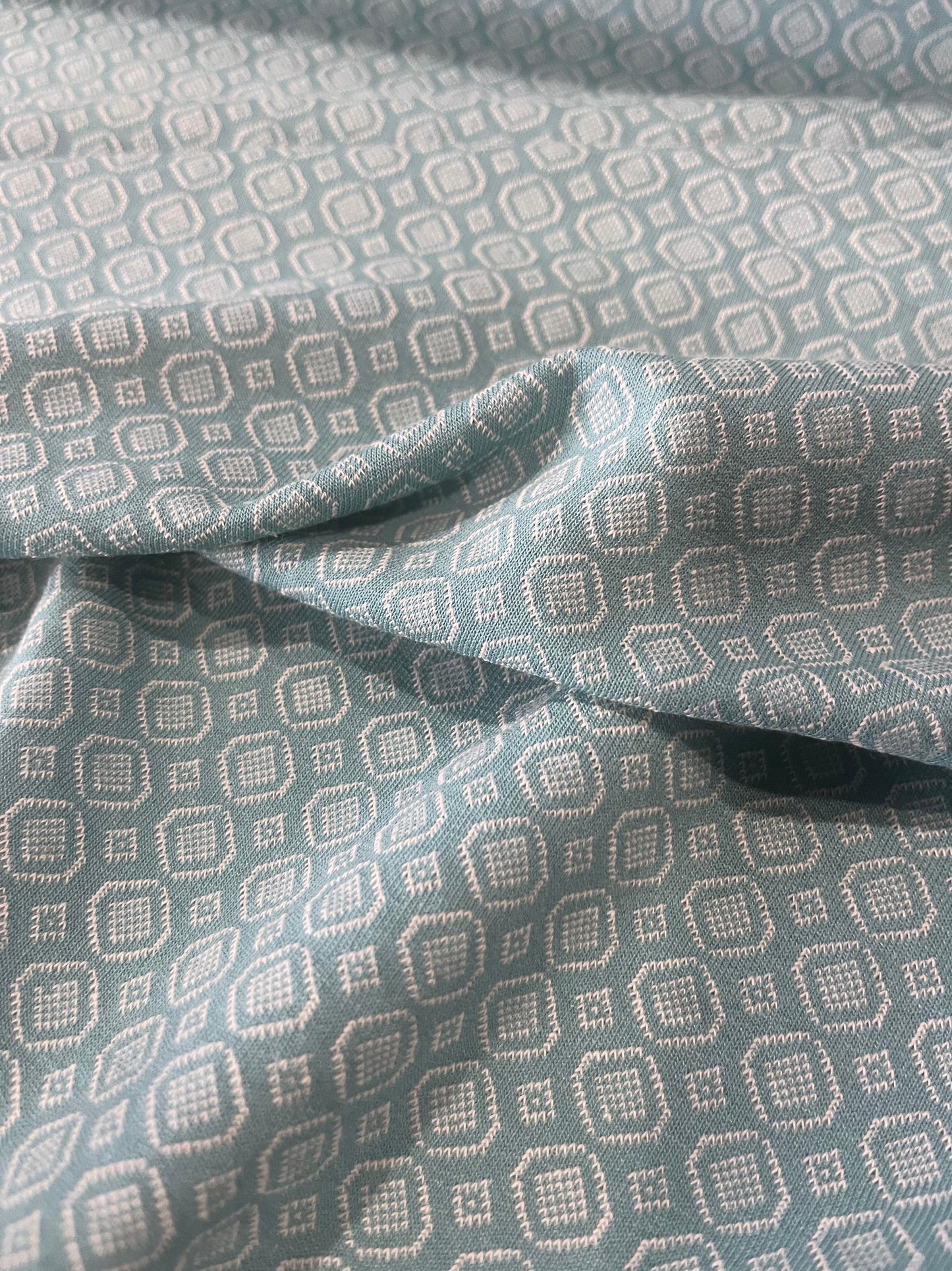 F01 JC 080 jersey jacquard losange aqua