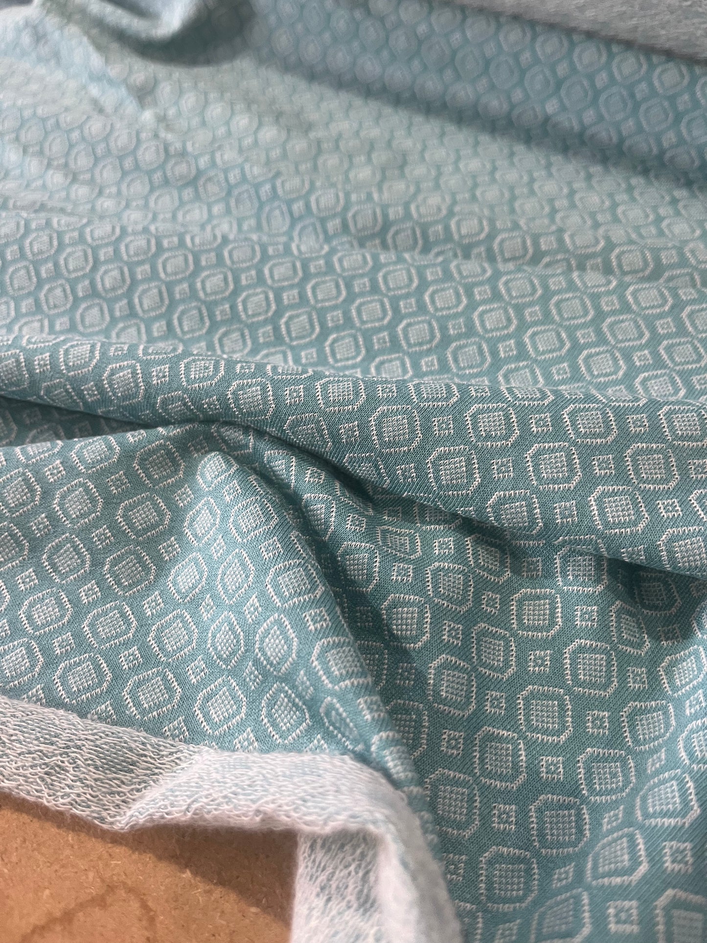 F01 JC 080 jersey jacquard losange aqua