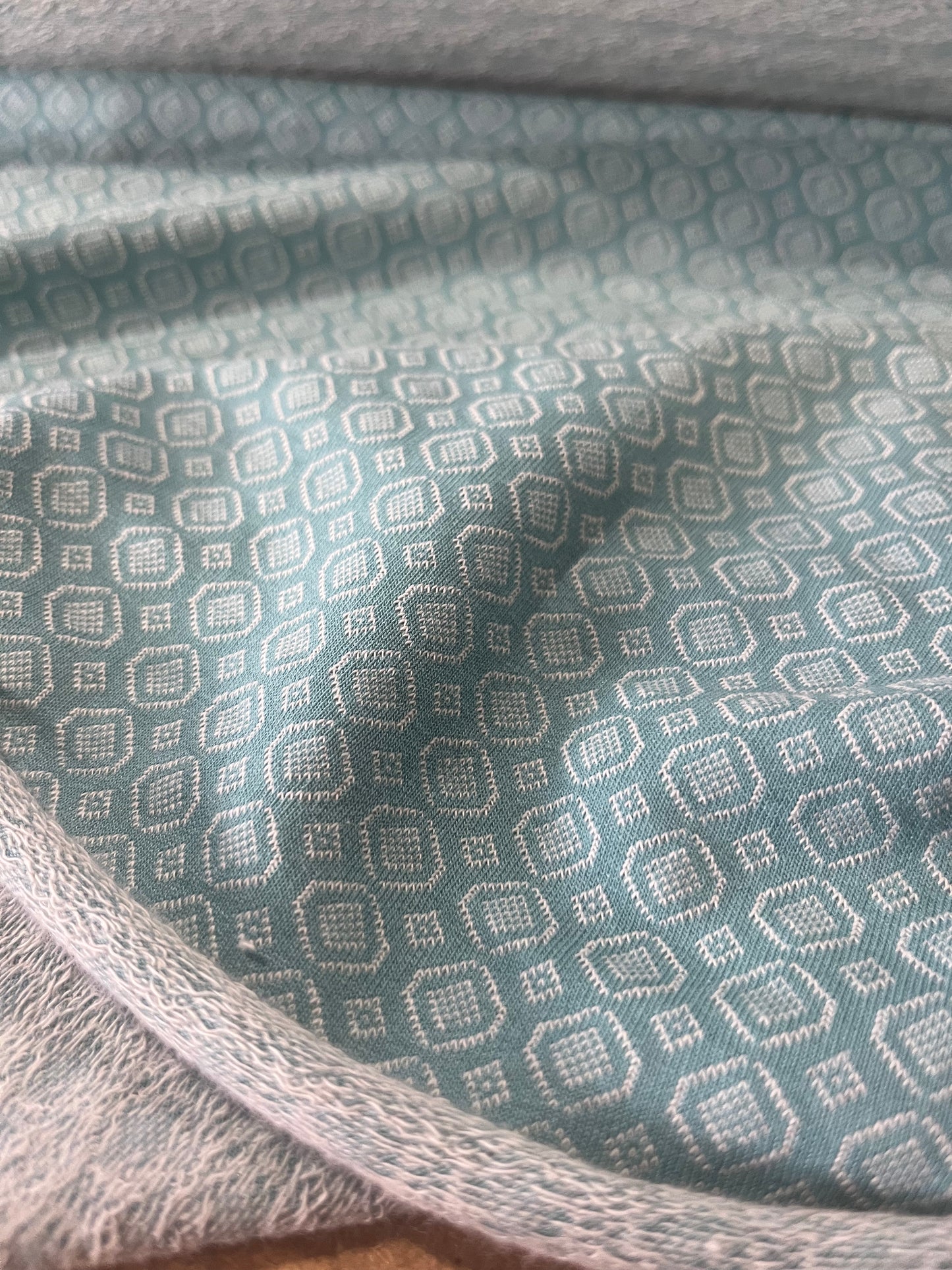 F01 JC 080 jersey jacquard losange aqua