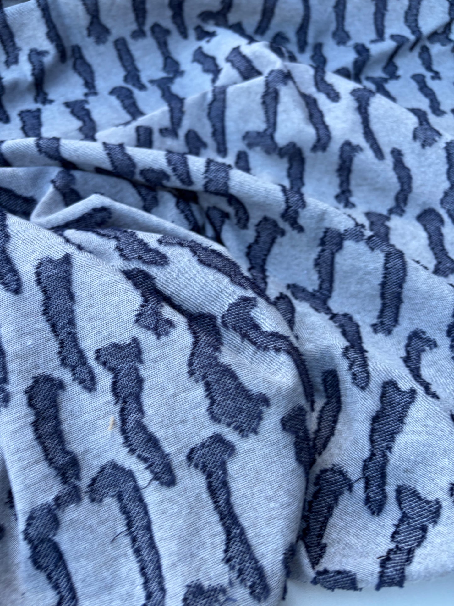 DANTE 001 jersey jacquard grey/jeans stripes