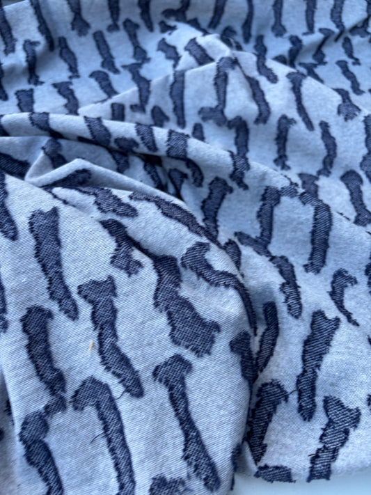 DANTE 001 jersey jacquard grey/jeans stripes