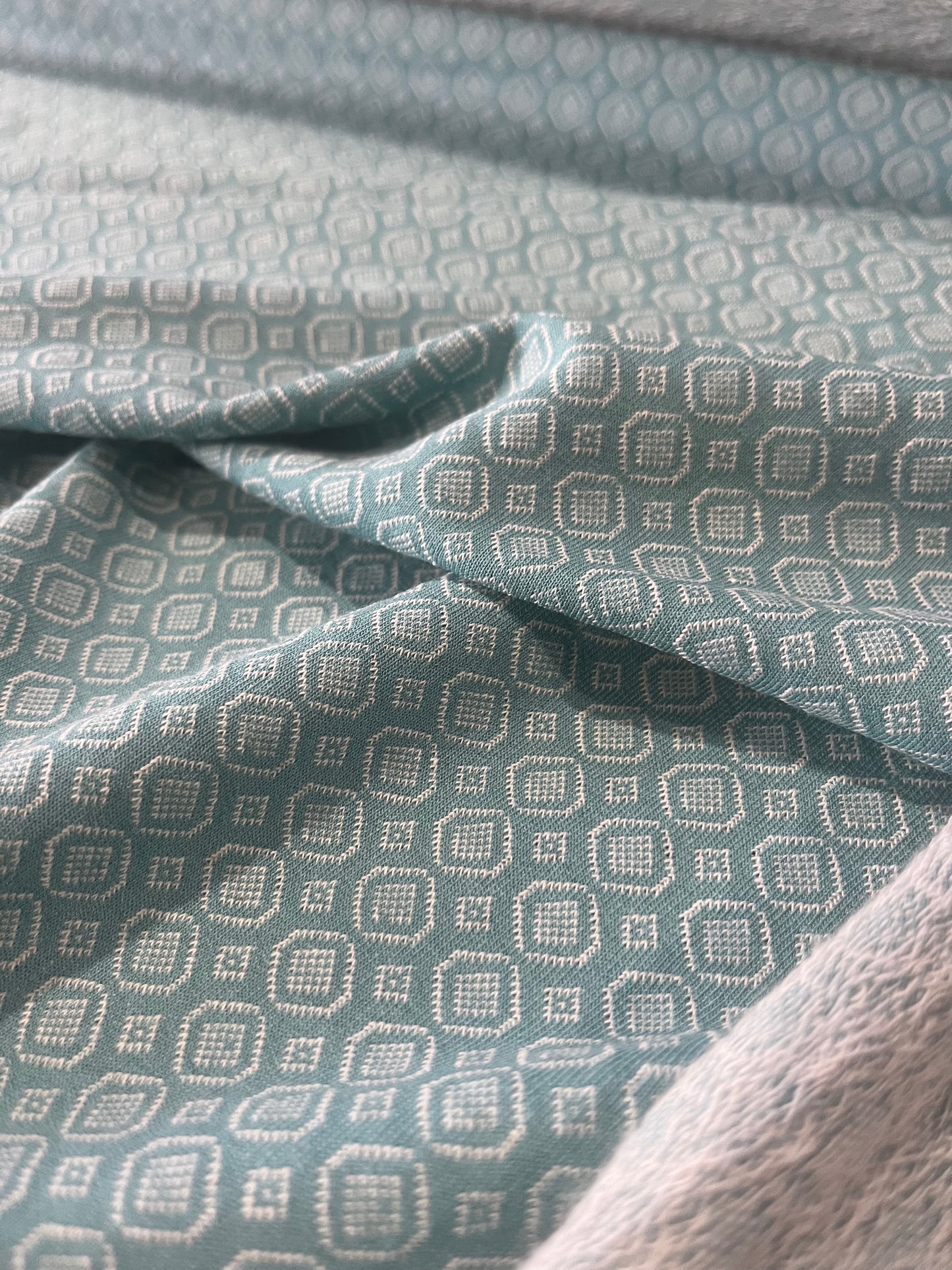 F01 JC 080 jersey jacquard losange aqua