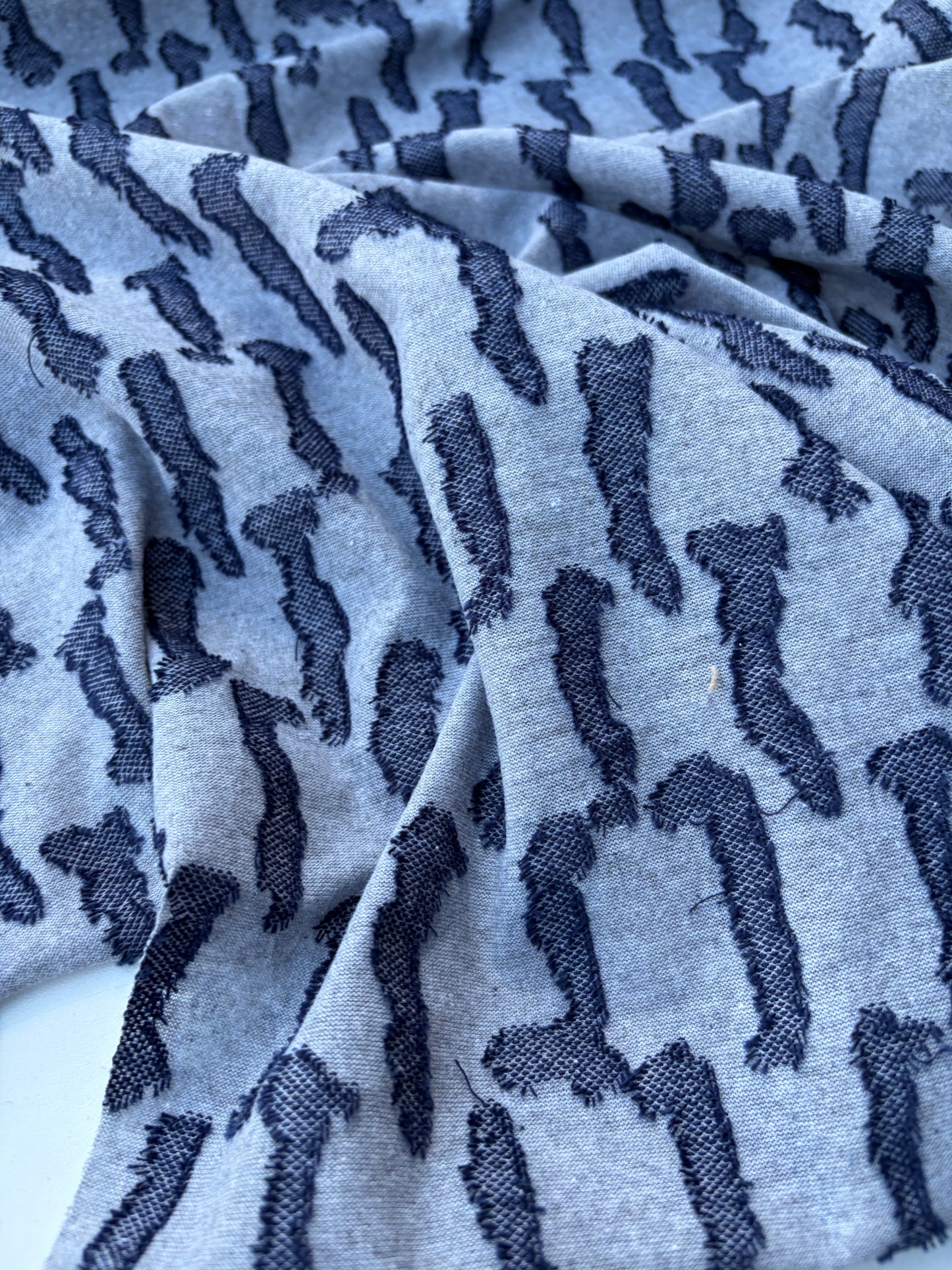 DANTE 001 jersey jacquard grey/jeans stripes