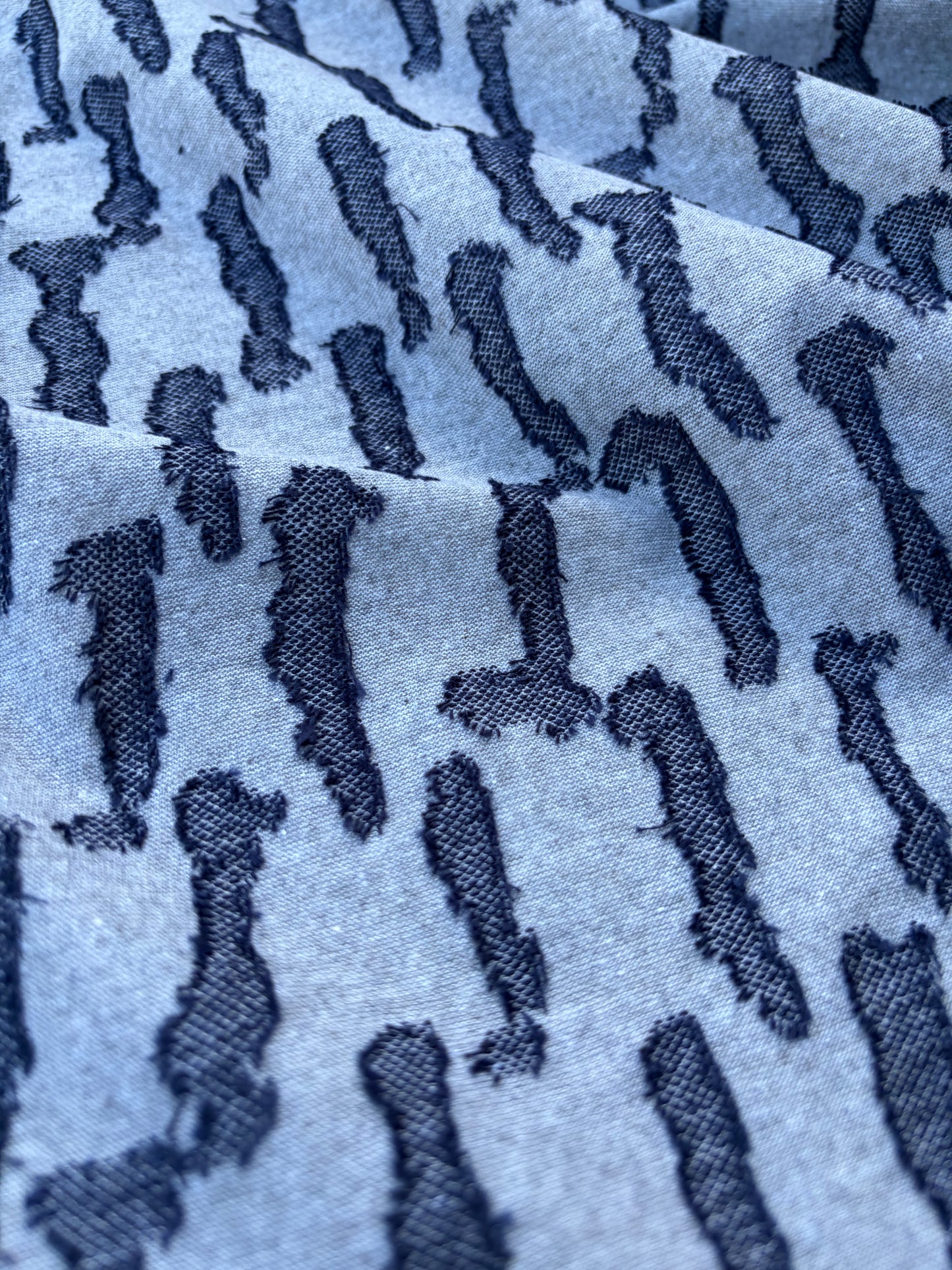 DANTE 001 jersey jacquard grey/jeans stripes